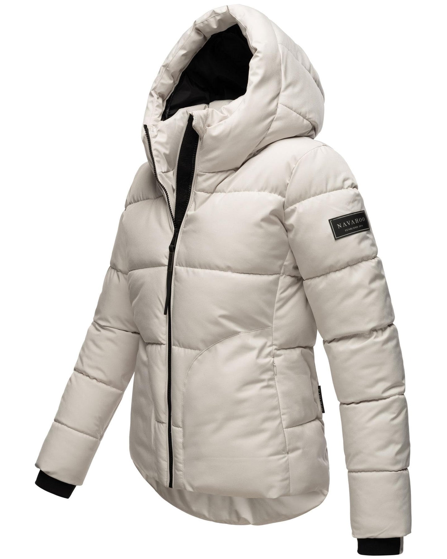 Navahoo Damen Winterjacke (XS-XXL) - Wasserabweisend, hochstehender und gefütterter Kragen, große Kapuze, Steppjacke, Warme Jacke Frauen - N004