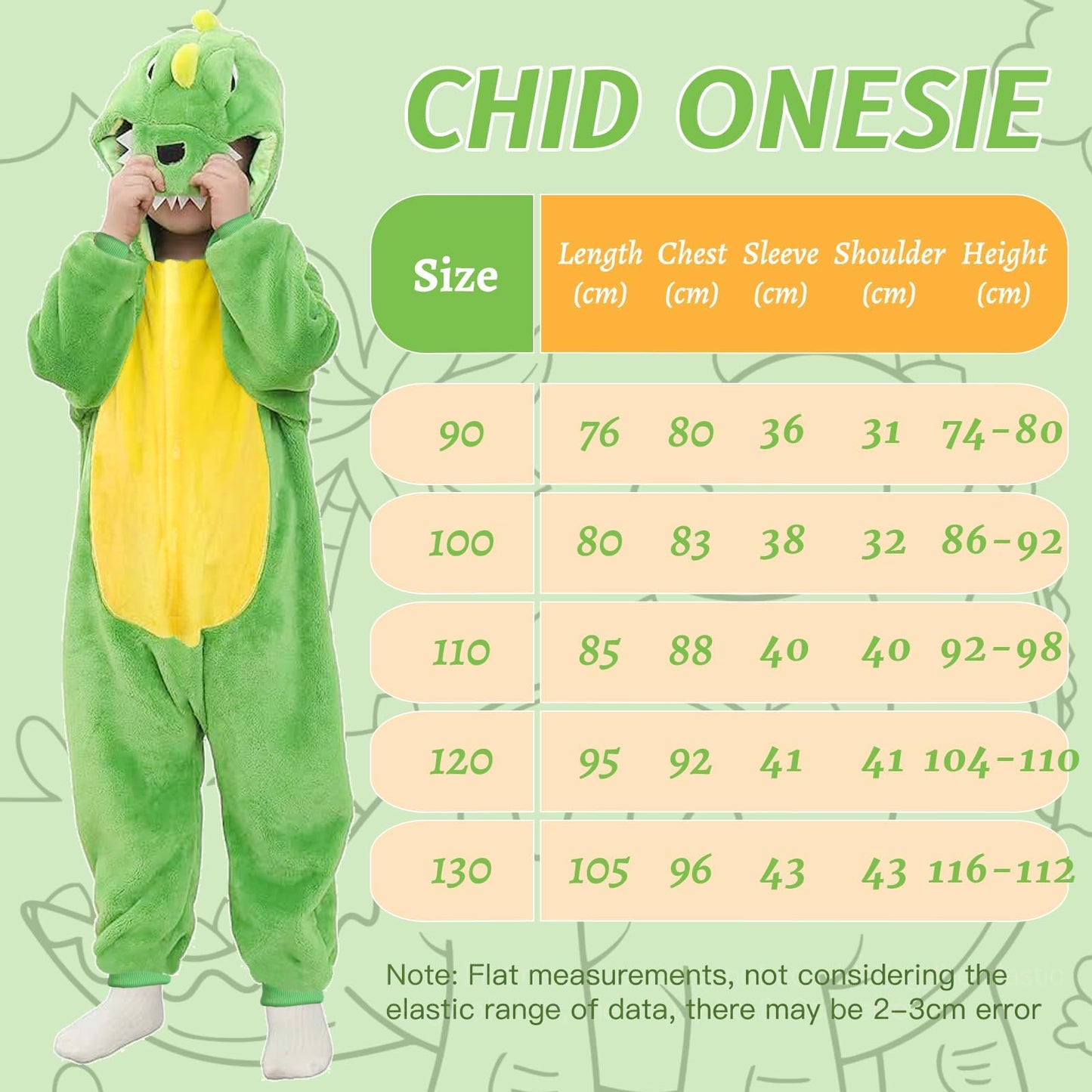 Dino Onesie Kinder Dinosaurier Kostüm Pyjamas Schlafanzug Jumpsuit mit Kapuze- Tier Schlafoverall Kleidung Outfit Drachen Flanell Sleepwear Overall für Mädchen Jungen Halloween Karneval Cosplay Party