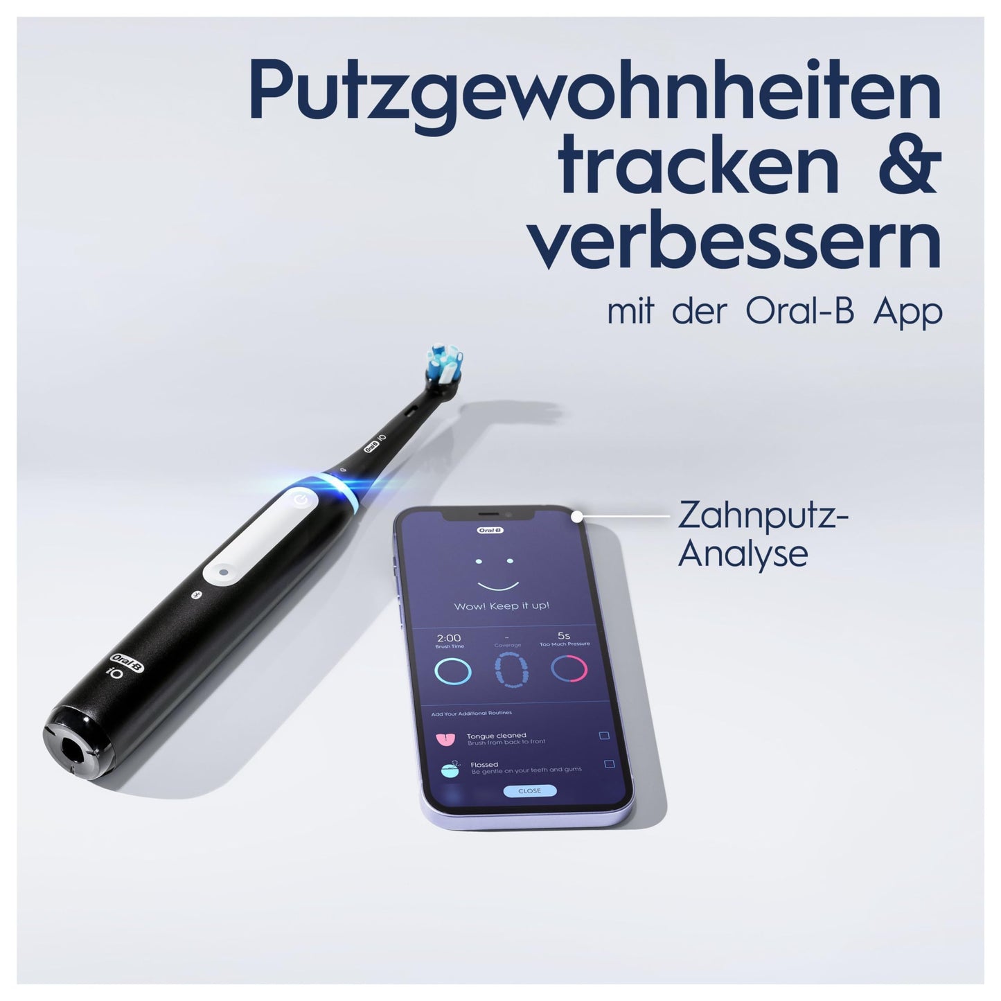 Oral-B iO Series 4 Plus Edition Elektrische Zahnbürste/Electric Toothbrush, PLUS 3 Aufsteckbürsten, Magnet-Etui, 4 Putzmodi, matt black, Designed by Braun,TESTSIEGER Stiftung Warentest (12/2023)