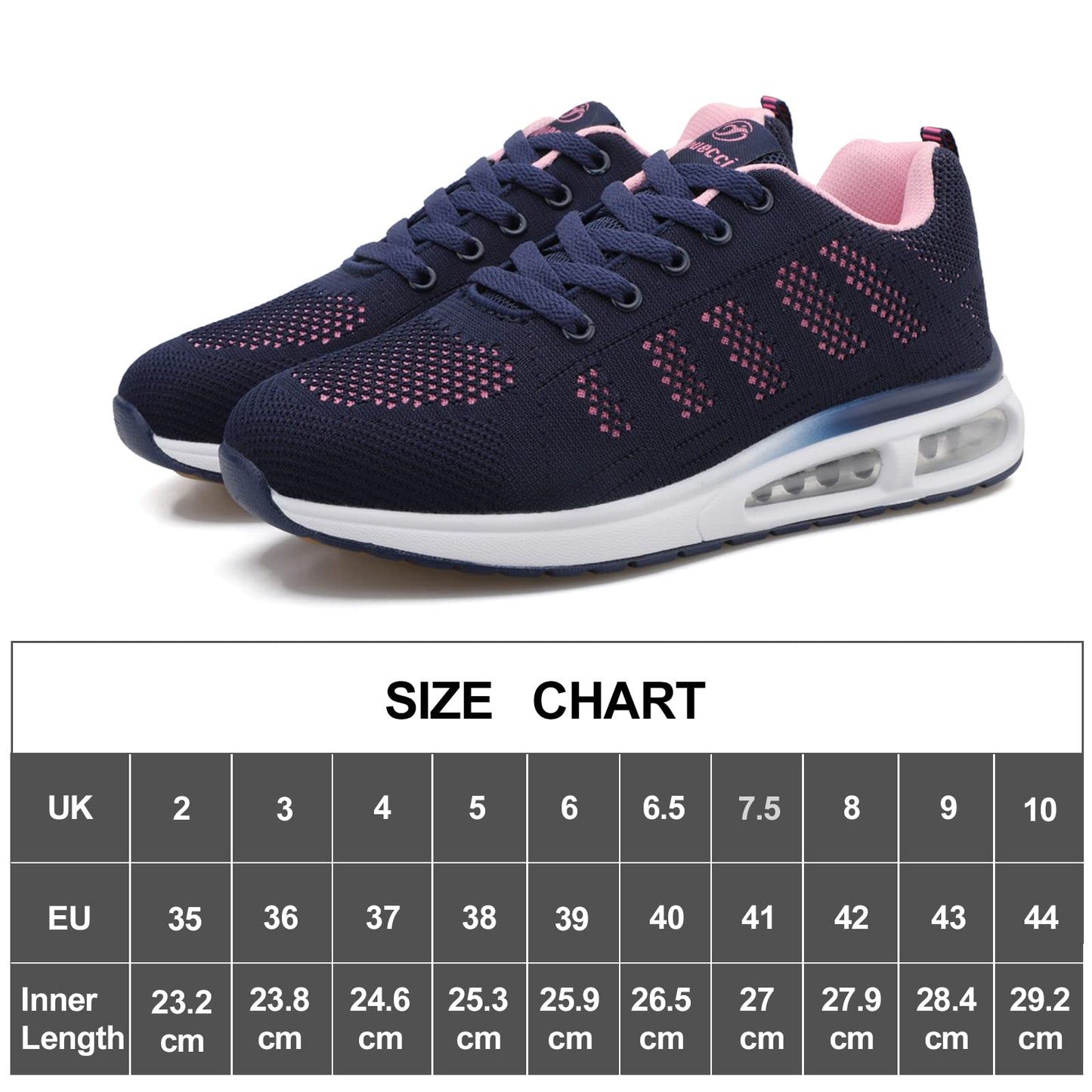 ANBIWANGLUO Damen Turnschuhe Sportliche Laufschuhe Schnürschuhe Atmungsaktive Outdoor Cross Trainer zum Joggen