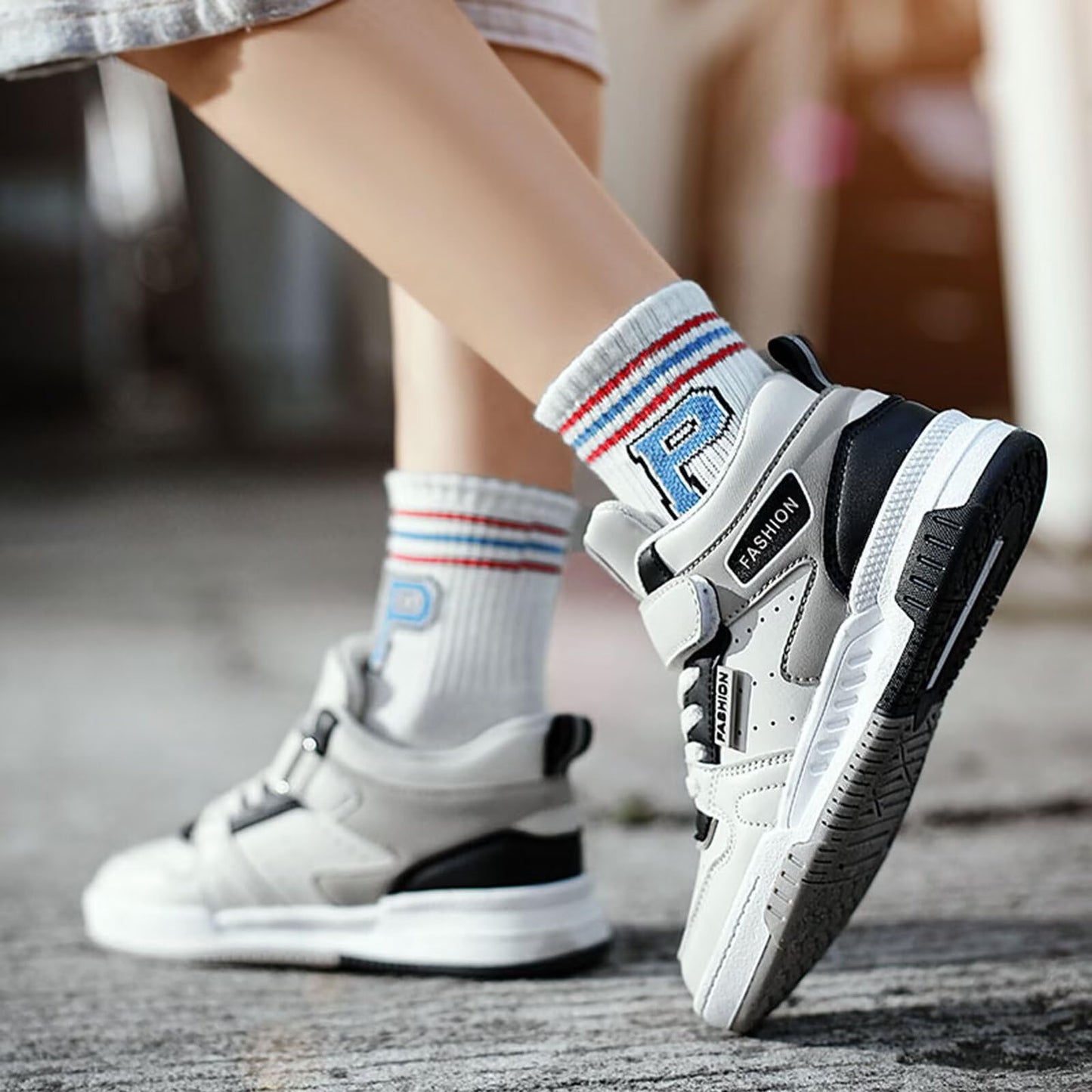 Gemzon Trainers Boys Indoor Shoes Girls Kids Tennis Non-Slip Leisure Shoes Kids Boys Girls Trainers Size 27-38