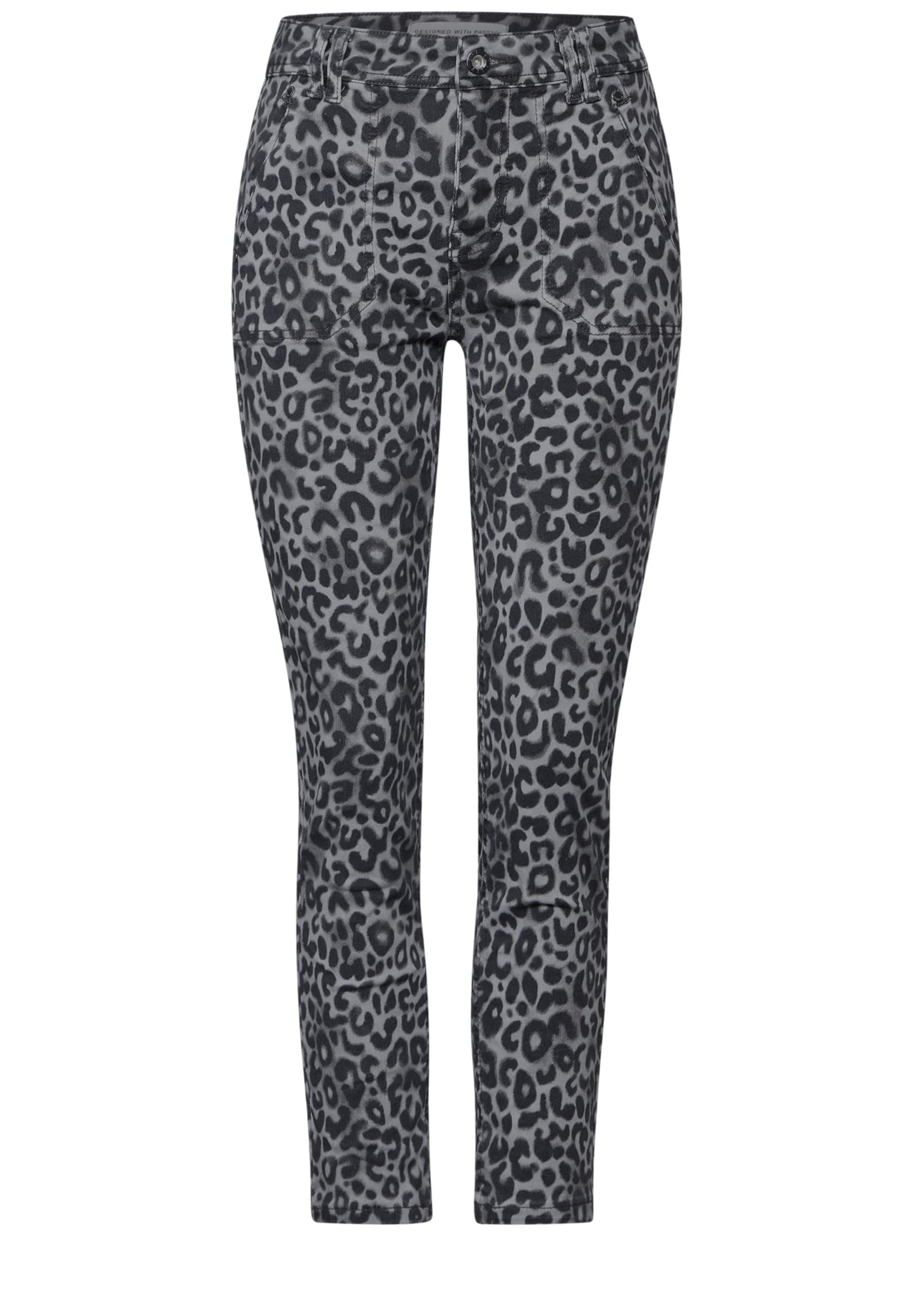 Street One Damen Style Denim-Bonny,Loosefit,mw,slimleg,Leo Print