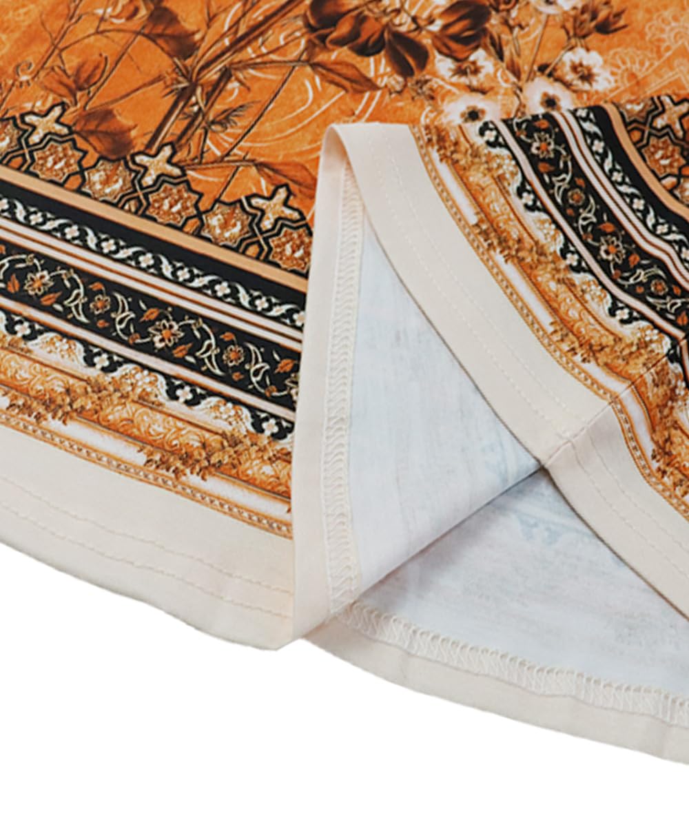 Yeenily Damen Bohemian Langarm Kleid V-Ausschnitt Blumenmuster Tunikakleider A Linien Lose Lässiges MiniKleid Freizeitkleid