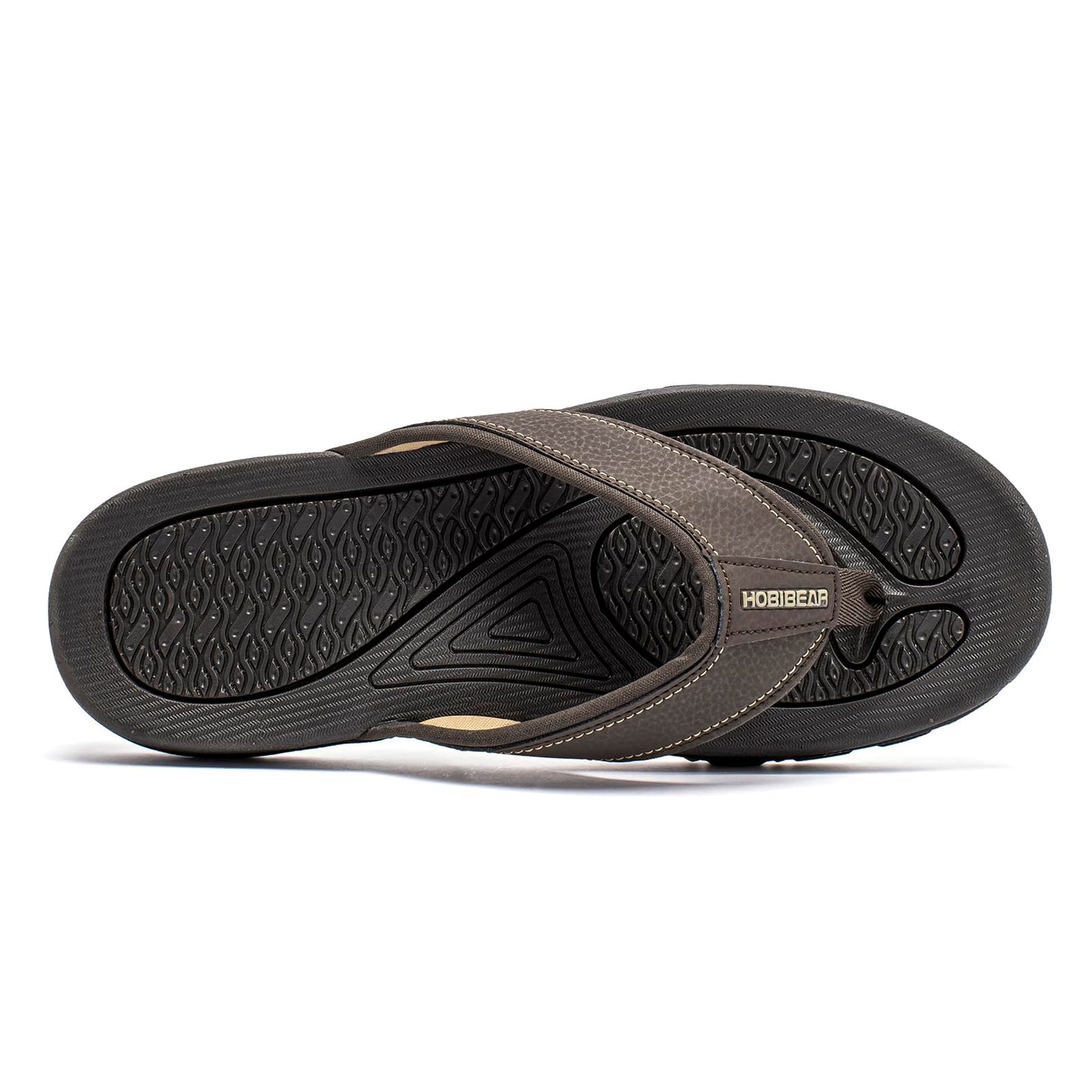 HOBIBEAR Herren Flip Flops Zehentrenner Arch Support Outdoor Sandalen Sommer Beach Surfen Sommerschuhe Rutschfest Hausschuhe Pantoletten
