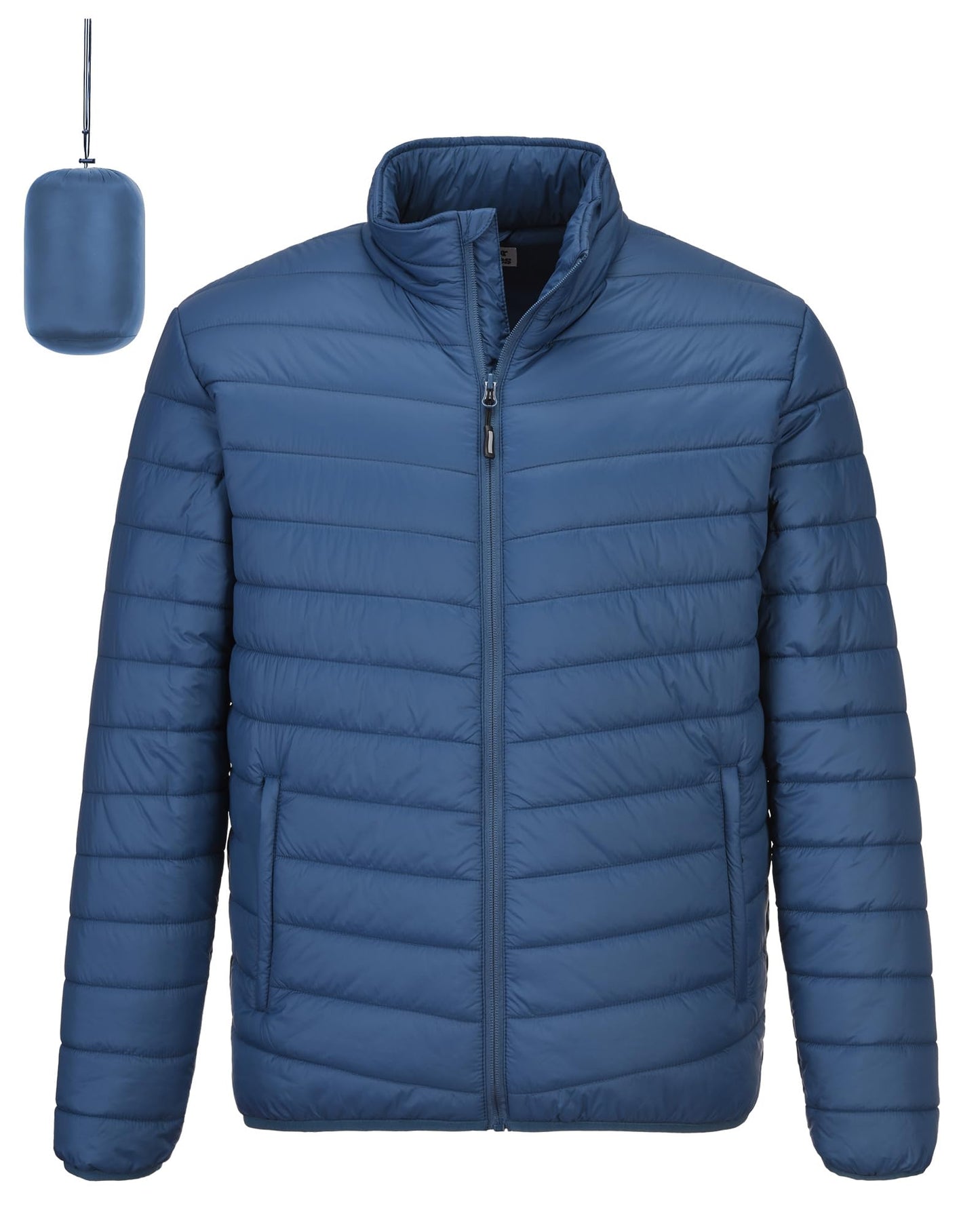 Outdoor Ventures Herren Steppjacke Packbare Leichte Warme Übergangsjacke Herren Wasserfeste Pufferjacke mit 3 Taschen für Outdoor Casual Wandern