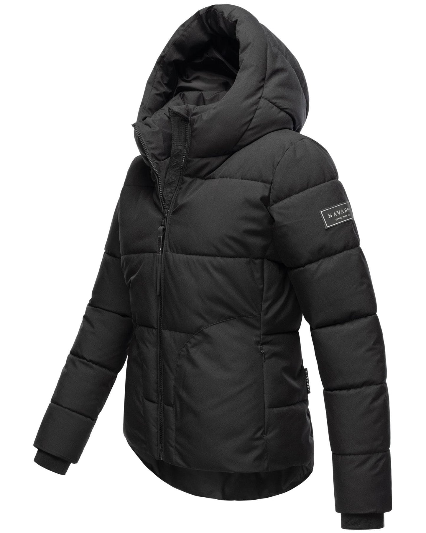 Navahoo Damen Winterjacke (XS-XXL) - Wasserabweisend, hochstehender und gefütterter Kragen, große Kapuze, Steppjacke, Warme Jacke Frauen - N004