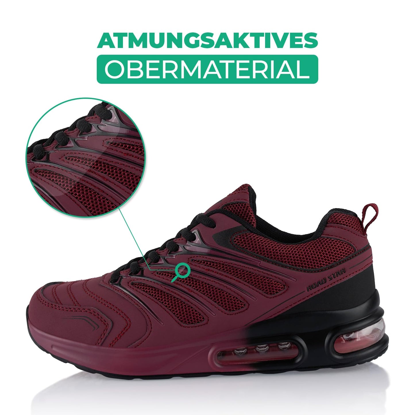 Fusskleidung® Damen Herren Sportschuhe Dämpfung Sneaker leichte Laufschuhe