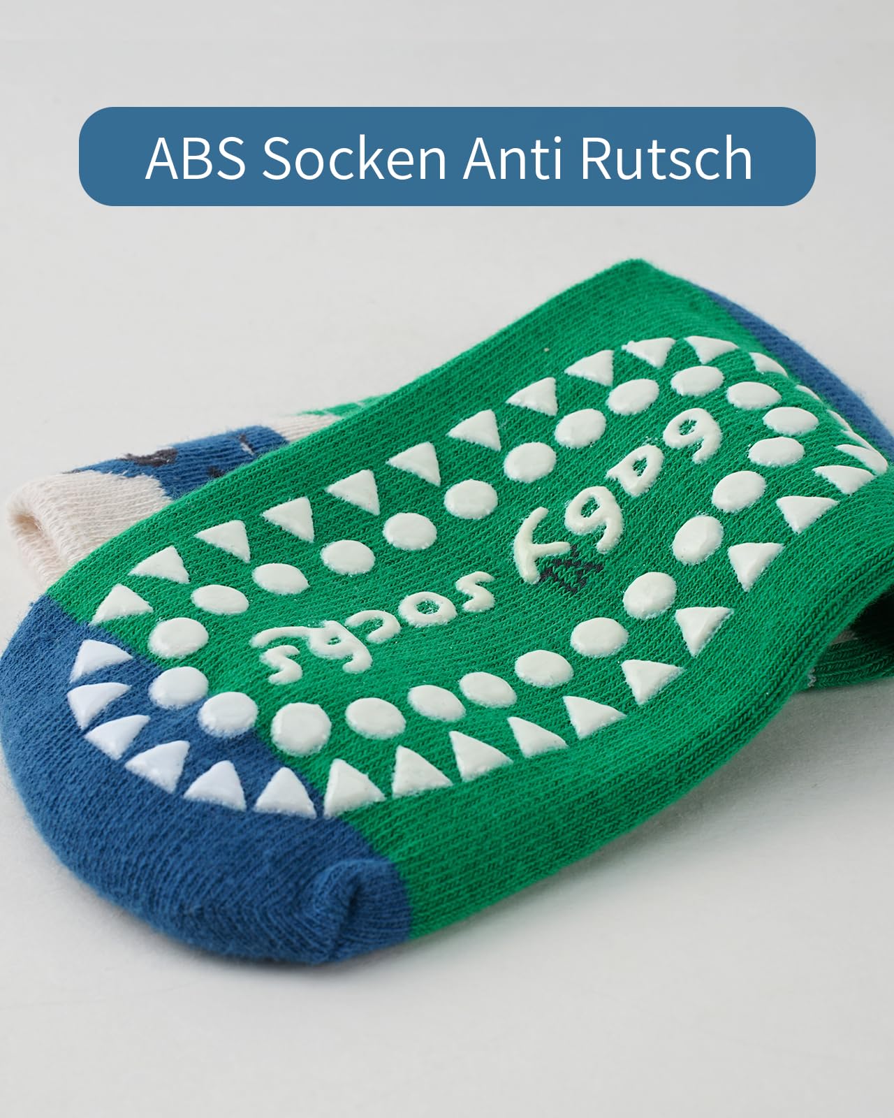 Kyopp 5 Paar Stoppersocken Kinder Baumwolle Socken Jungen Mädchen ABS Anti Rutsch Socken Tiermotive 25-37EU