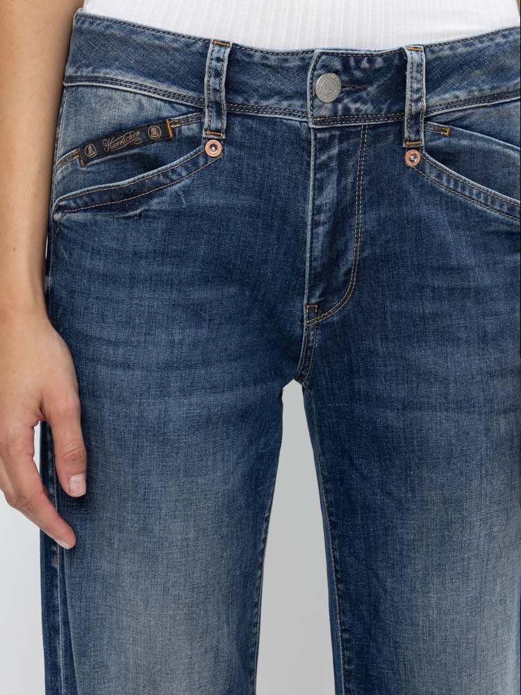 Herrlicher Prime New Damen Jeans Bootcut-Jeans Hose Wide-Leg mit Stretchanteil