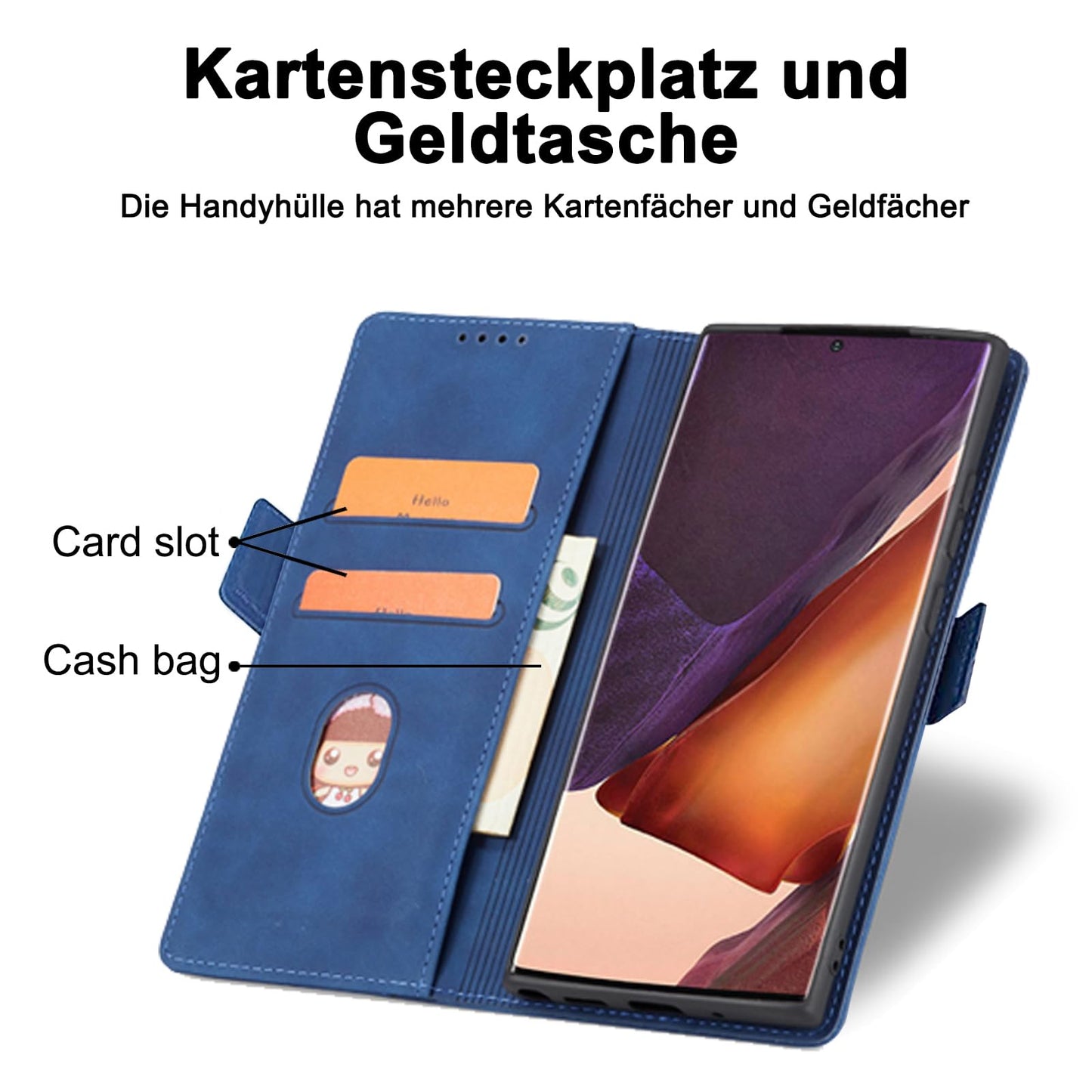 S. Dawezo Hülle für Samsung Galaxy S22 Plus, Premium Leder magnetische Handyhülle mit Ständer, Kartenfach und Brieftasche, Shock Absorbing, kompatibel mit Samsung S22 Plus-Kaffee