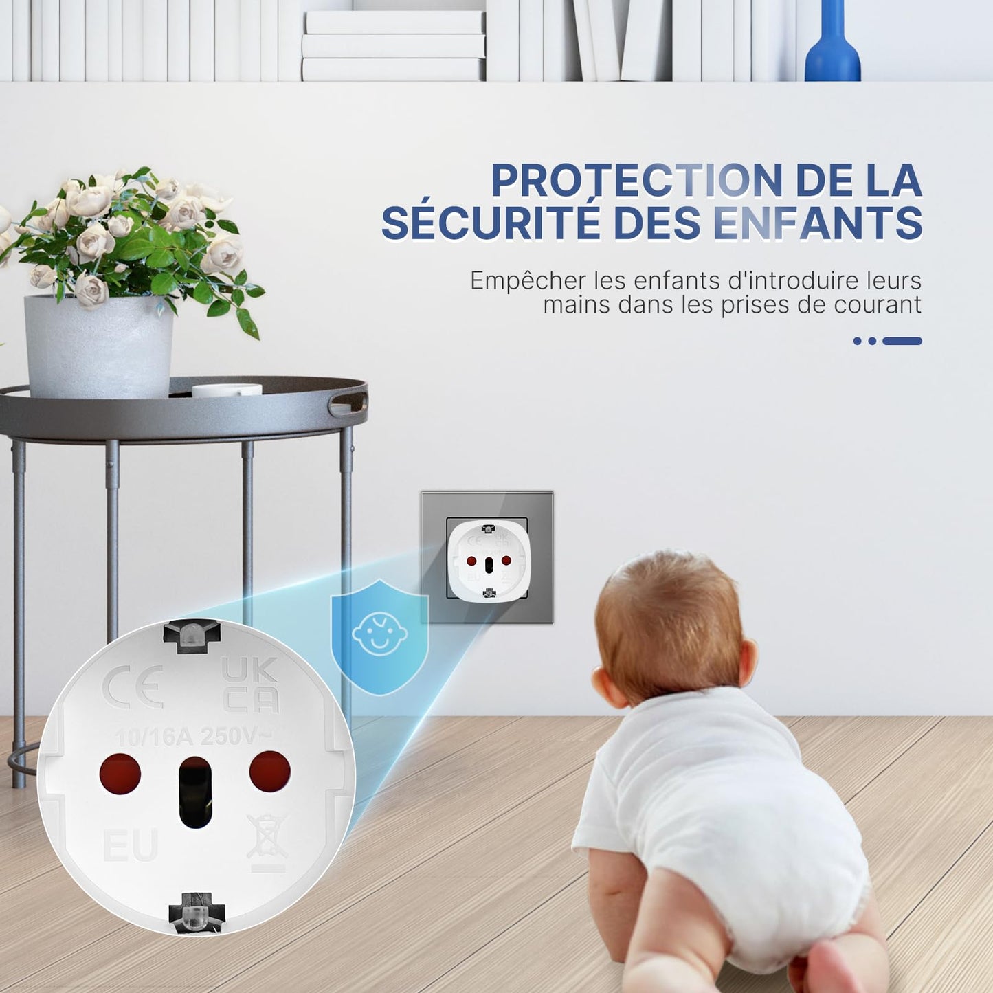 Reiseadapter USA 2Stück,USA Adapter Steckdose Deutschland Plug ,Adapter USA Deutschland Stecker für EU zu Amerika/Kanada/Mexiko/Thailand usw,Typ B Reisestecker Stromadapter,Weiß