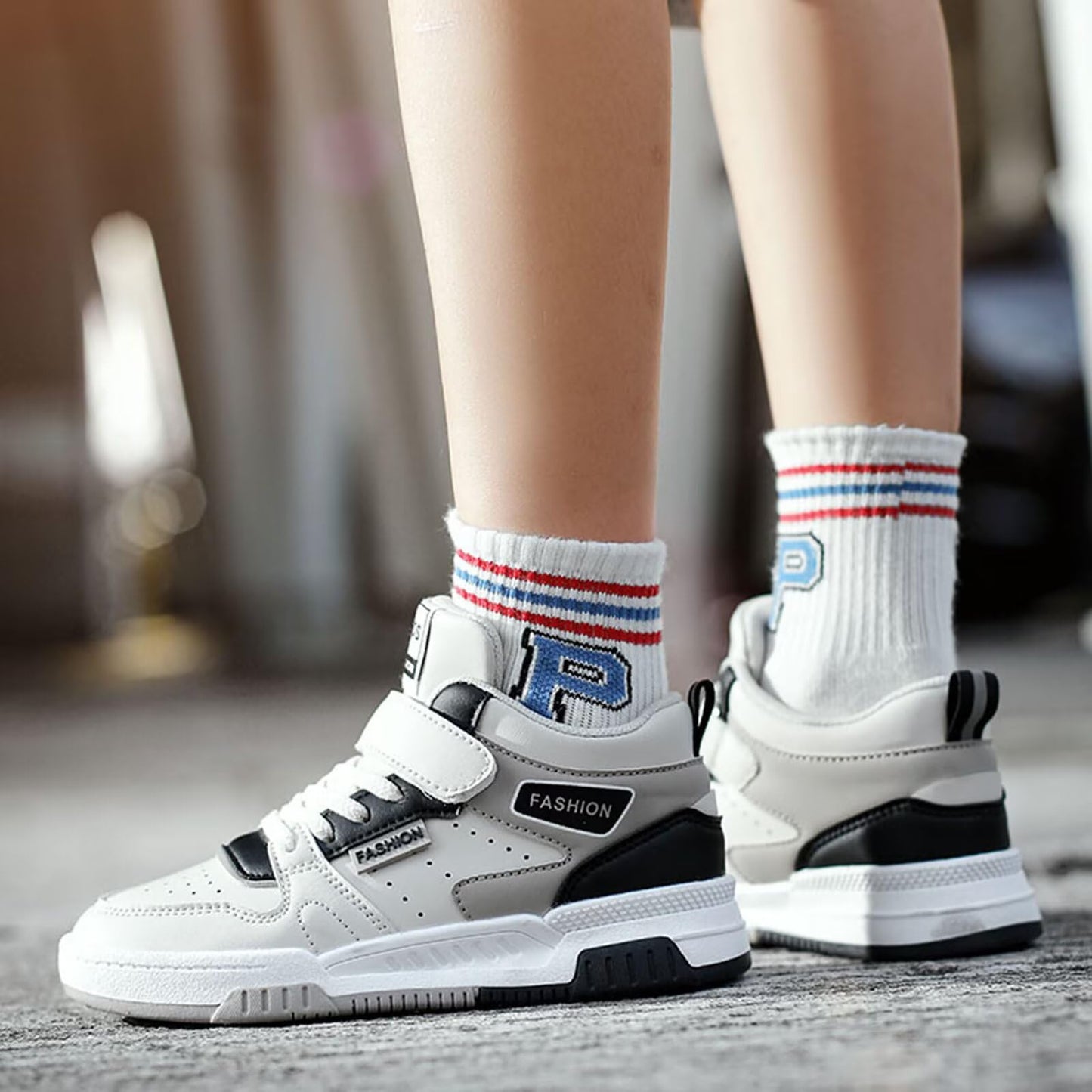 Gemzon Trainers Boys Indoor Shoes Girls Kids Tennis Non-Slip Leisure Shoes Kids Boys Girls Trainers Size 27-38