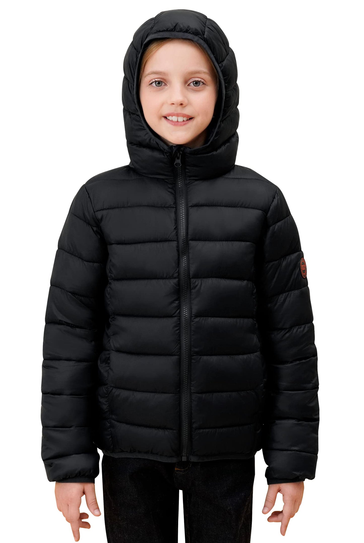 SOLOCOTE Jungen Wintermäntel Leichtgewichtige Wasserabweisende Winddichte Packbare Kapuzen Daunen Wie Wattierung Jacke