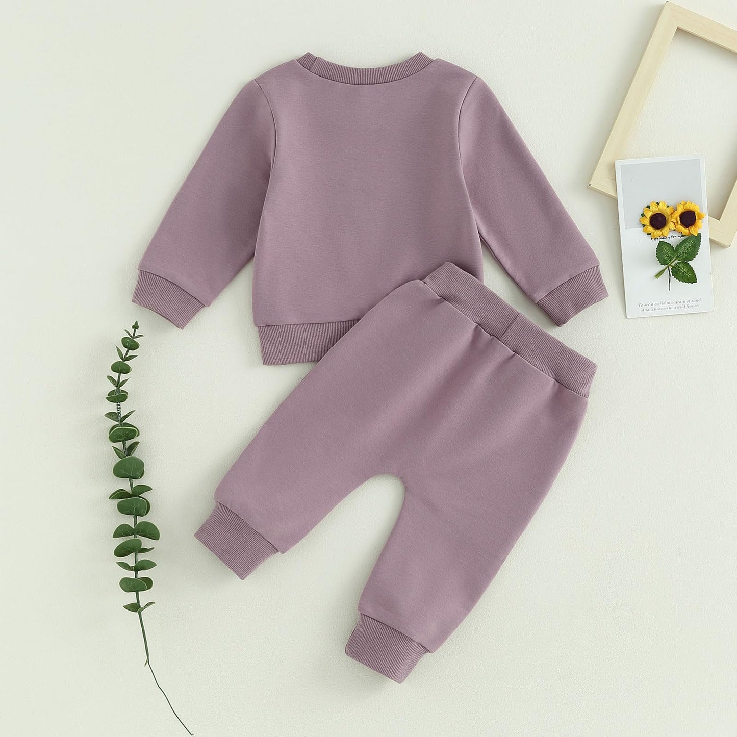 Himllauen Baby Mädchen Kleidung Sweatshirt + Lange Hose Zweiteiler Babykleidung Set Kleinkind Outfits