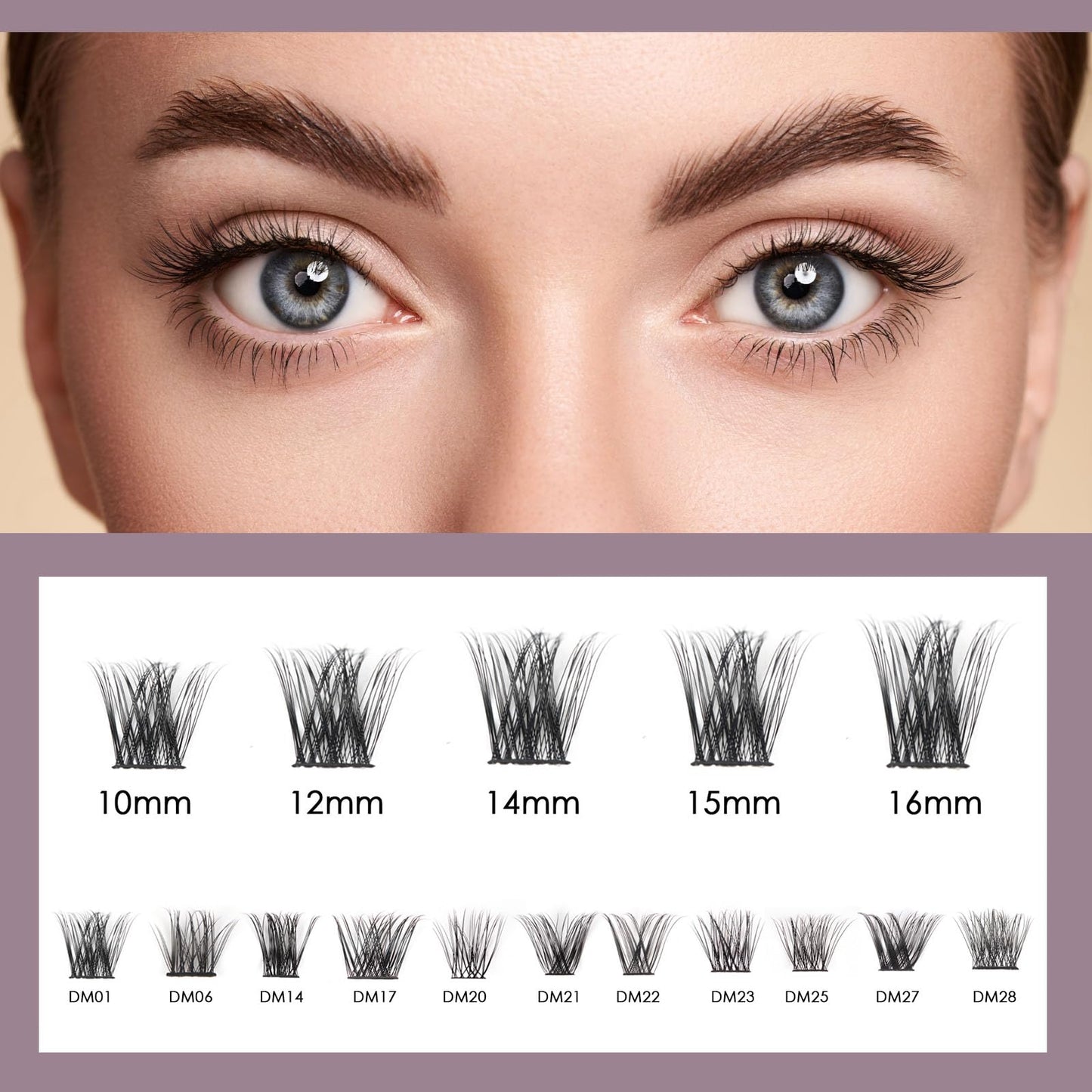 Wimpern Extensions 120 Büschel DIY Lash Extension Set Einzelne Wimpern mit Wimpernkleber und Pinzette für Anfänger Wimpernverlängerung zu Hause Individual Lashes 10-16mm C/D Curl - OP01