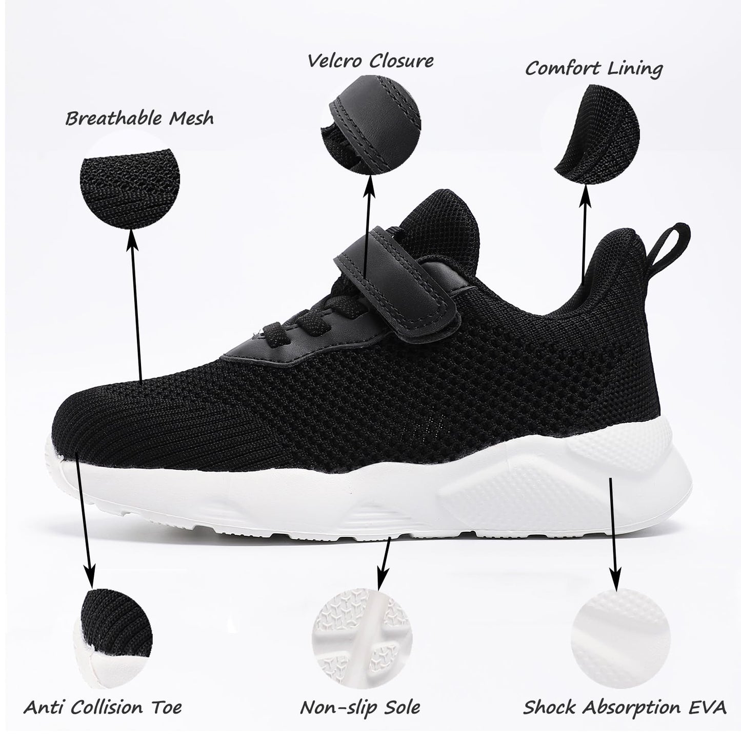 Yeeteepot Kinder Turnschuhe Jungen Mädchen Sportschuhe Atmungsaktiv Laufschuhe Leichte Hallenschuhe rutschfest Sneaker Freizeit Tennisschuhe Fitnessschuhe