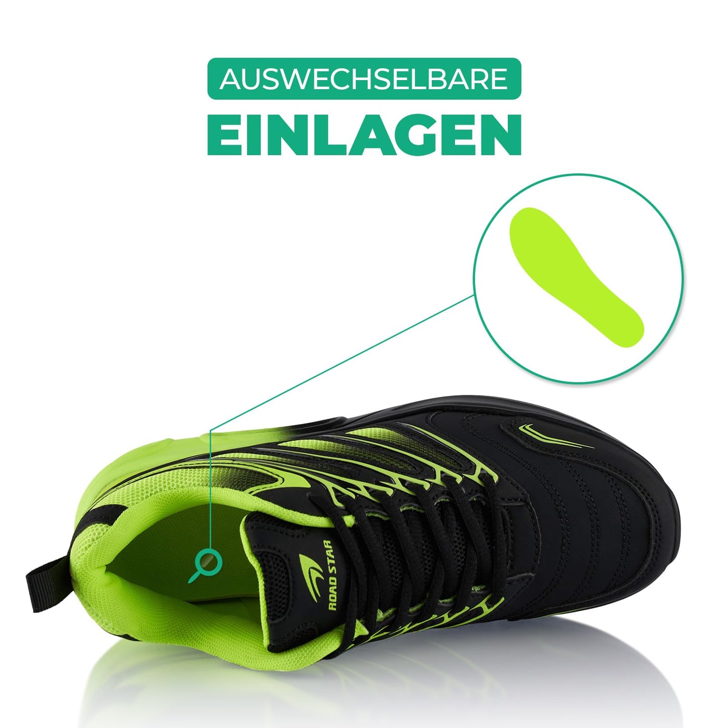 Fusskleidung® Damen Herren Sportschuhe Dämpfung Sneaker leichte Laufschuhe