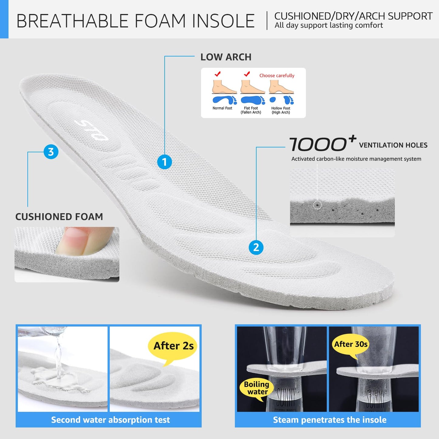 STQ Slip on Freihändig Damen Slip on Sneakers Bequem Orthopädische Schuhe