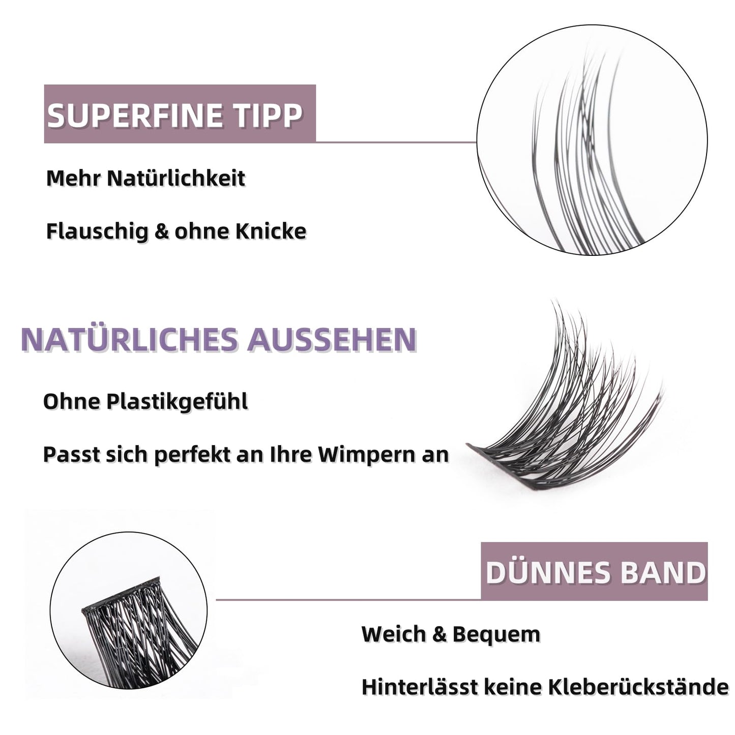 Wimpern Extensions 120 Büschel DIY Lash Extension Set Einzelne Wimpern mit Wimpernkleber und Pinzette für Anfänger Wimpernverlängerung zu Hause Individual Lashes 10-16mm C/D Curl - OP01
