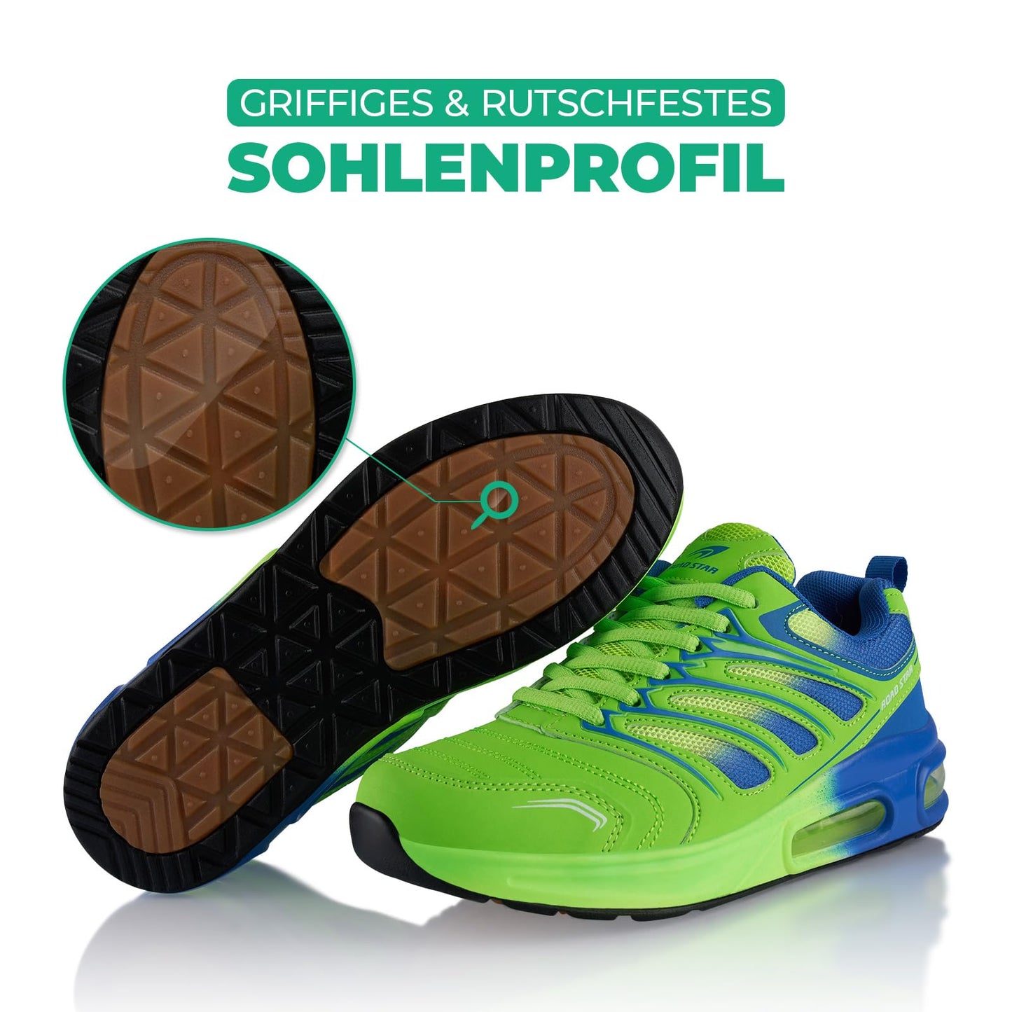 Fusskleidung® Damen Herren Sportschuhe Dämpfung Sneaker leichte Laufschuhe