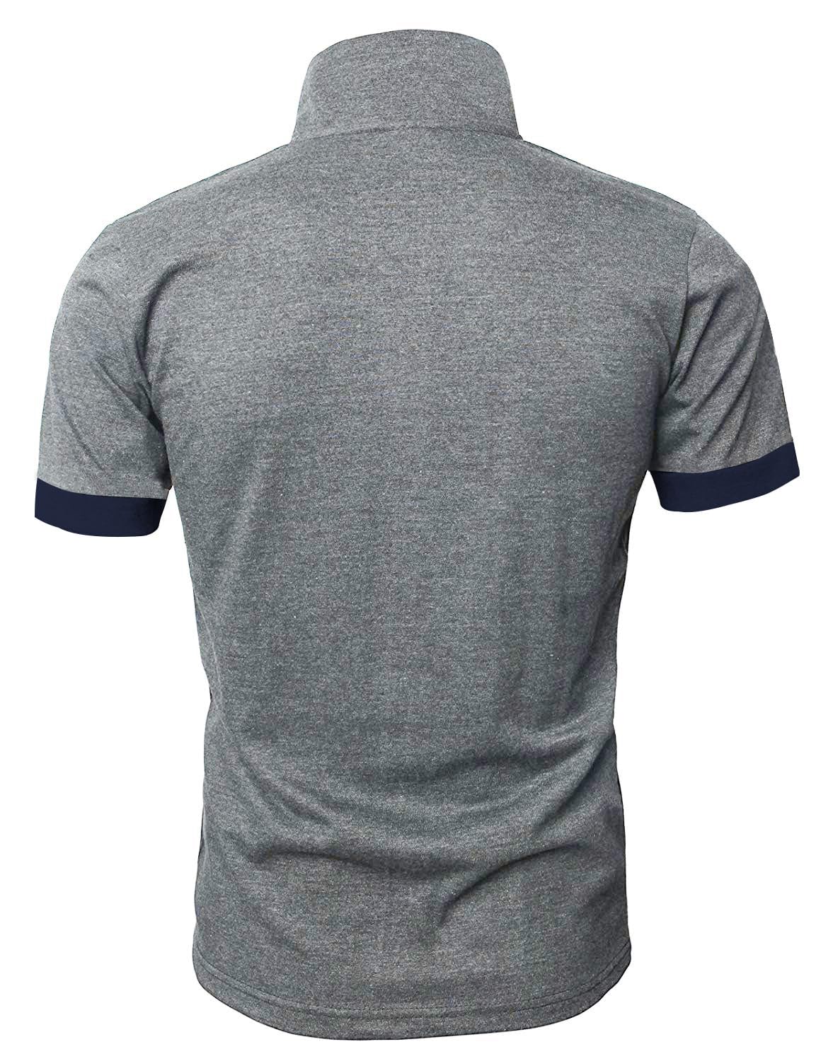 GNRSPTY Poloshirt Herren Kurzarm Polohemd Giraffe Stickerei Einfarbig T-Shirt M-3XL