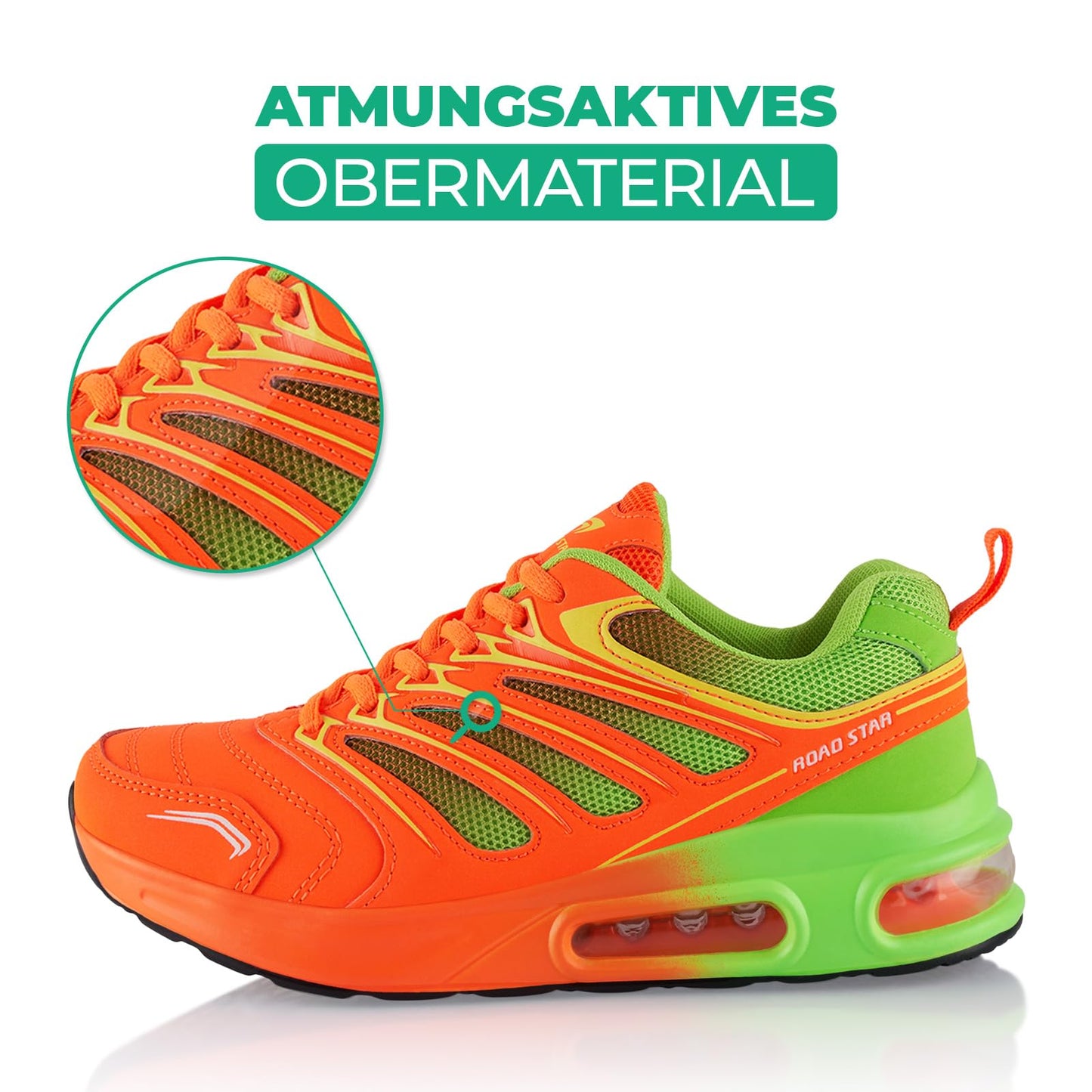 Fusskleidung® Damen Herren Sportschuhe Dämpfung Sneaker leichte Laufschuhe