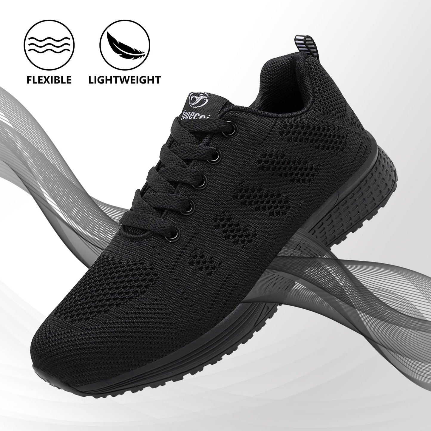 ANBIWANGLUO Damen Turnschuhe Sportliche Laufschuhe Schnürschuhe Atmungsaktive Outdoor Cross Trainer zum Joggen
