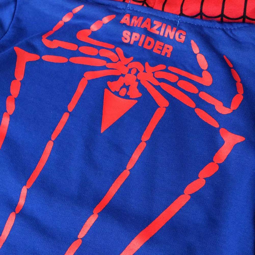 ALANTOP Jungen Casual Trainingsanzug Hoodies Kinder 2-teiliges Outfit Cosplay Superheld Spinne Kostüm Set Langarm Sport Anzug Sweatshirt