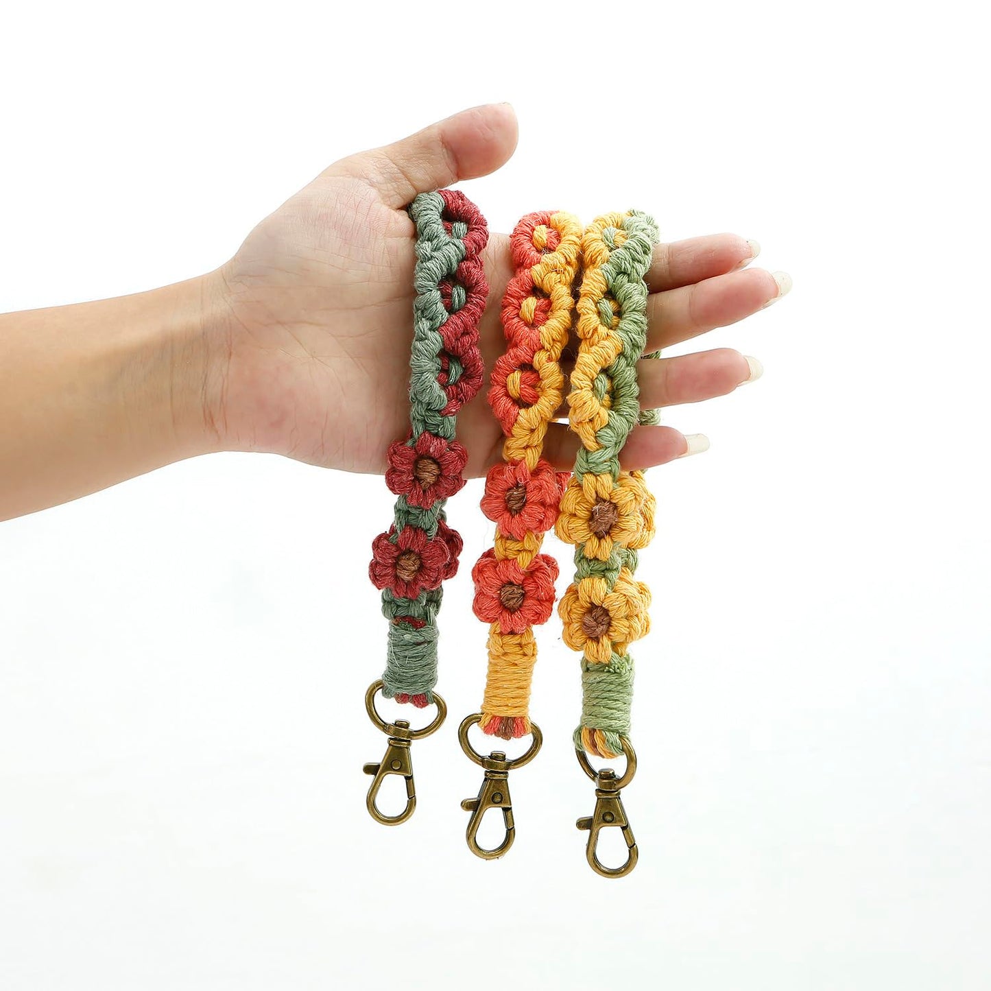 AOKSUNOVA Key Ring Band Macrame Lanyard Short Key Pendant Girls Gift for Women