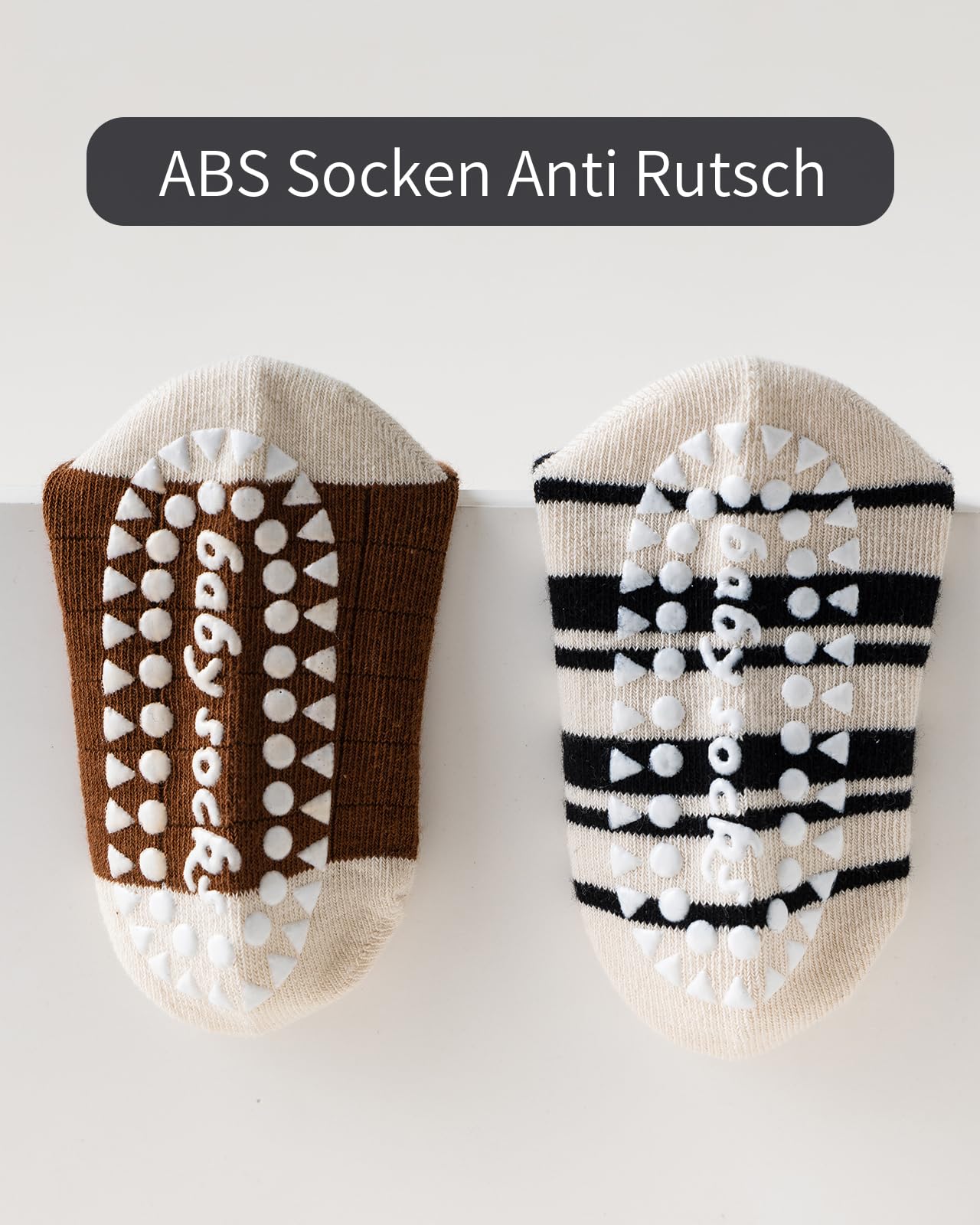 Kyopp 5 Paar Stoppersocken Kinder Baumwolle Socken Jungen Mädchen ABS Anti Rutsch Socken Tiermotive 25-37EU