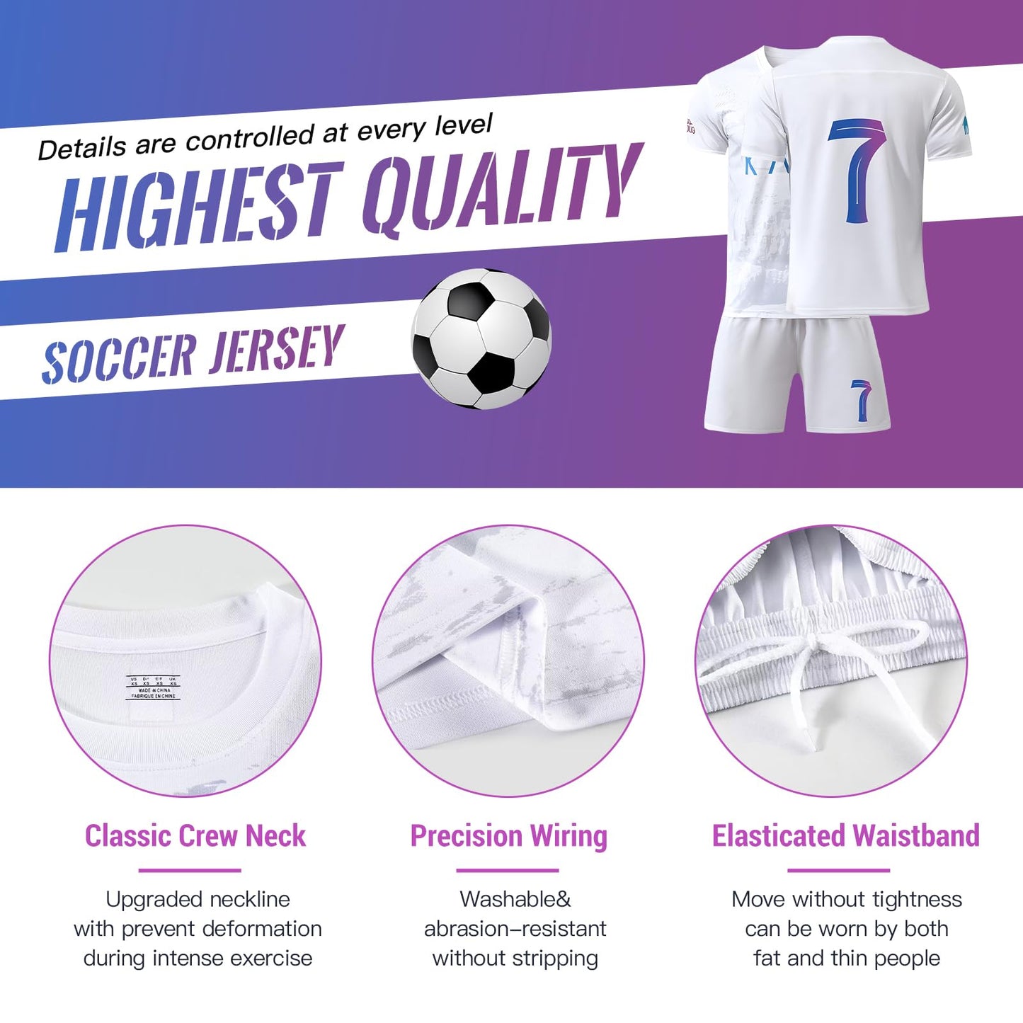 Sternstunde Trikot Sets Kinder, Hause/Auswärts Fußballtrikot für Kinder,Herren Jungen Fussball Jersey Football Trikots, Sportshirt Junge Football Training Tshirts Shorts und Socken Anzug