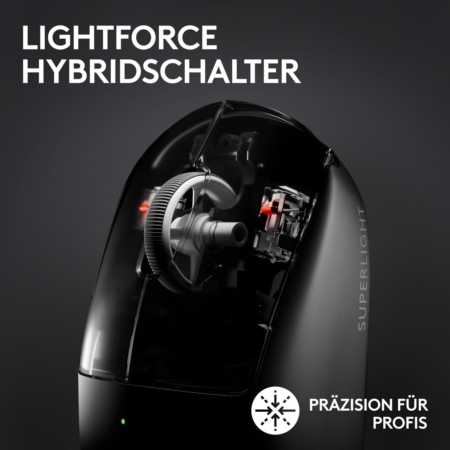 Logitech G PRO X SUPERLIGHT 2 LIGHTSPEED Kabellose Gaming-Maus, West Europa Verpackung, Lightweight, 60g, 8K-Abrufrate, 44K DPI, 5 programmierbare Tasten, USB-C, PC & Mac - Schwarz