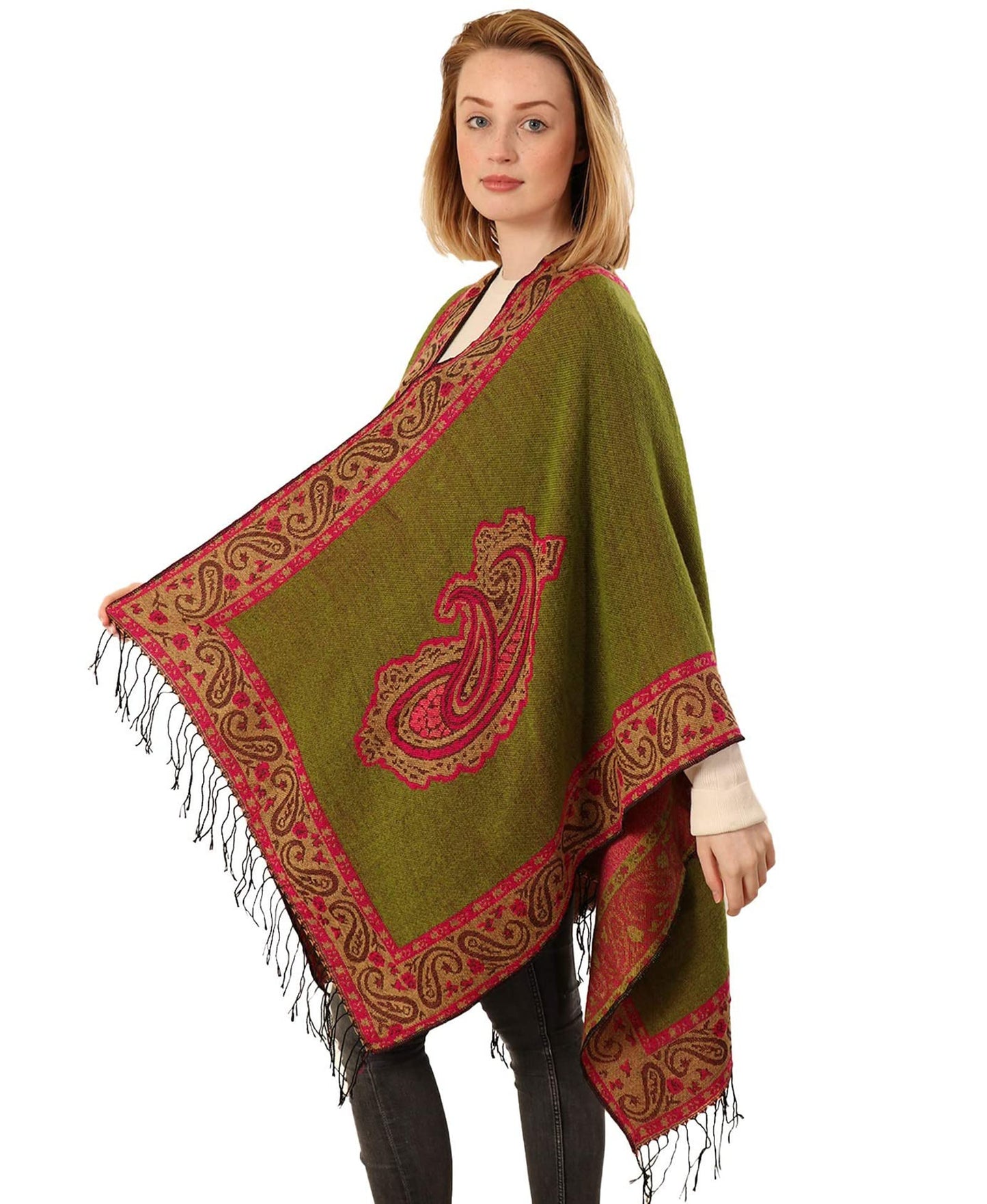 DiaryLook Damen Poncho Schal Winter Cardigan Übergroße Cape Elegant Poncho Für Frauen Umhang Damen Warm Geschenk Für Mutter