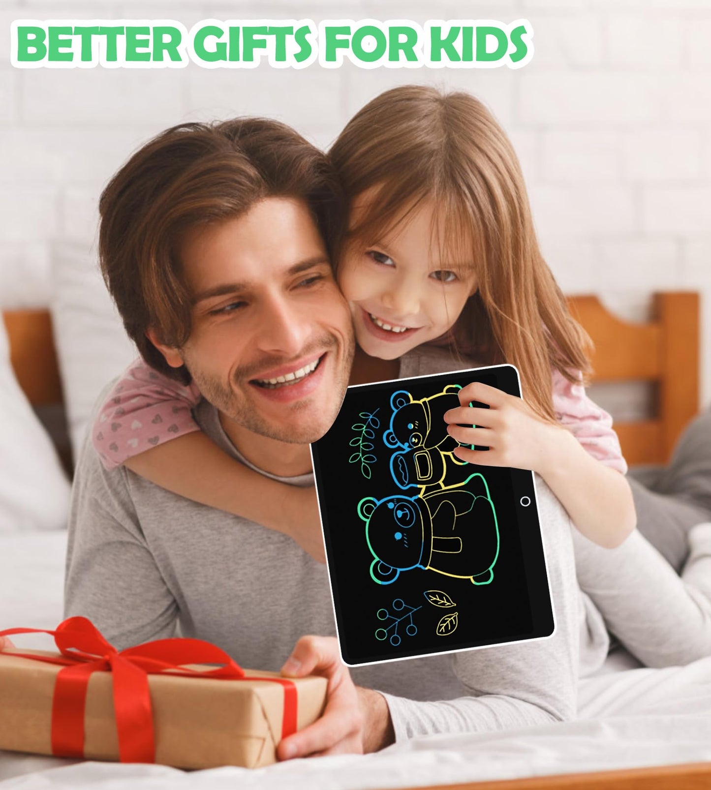 Colourful LCD Writing Board Children 16 Inch Painting Board Magic Board Digital Drawing Writing Tablet Electronic Graphic Tablet 3-12 Year Old Girls Boys Children's Toy Gifts