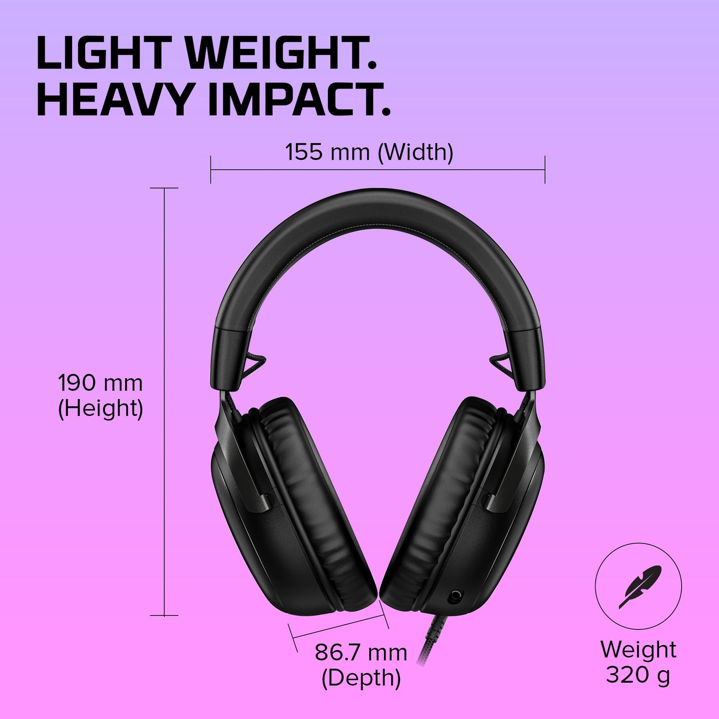 HyperX Cloud III – Kabelgebundenes Gaming-Headset, PC, PS5, Xbox Series X|S, abgewinkelte 53mm-Treiber, DTS, Memory-Schaum, Stabiler Rahmen, ultraklares 10mm-Mikrofon, USB-C, USB-A, 3,5mm, Schwarz
