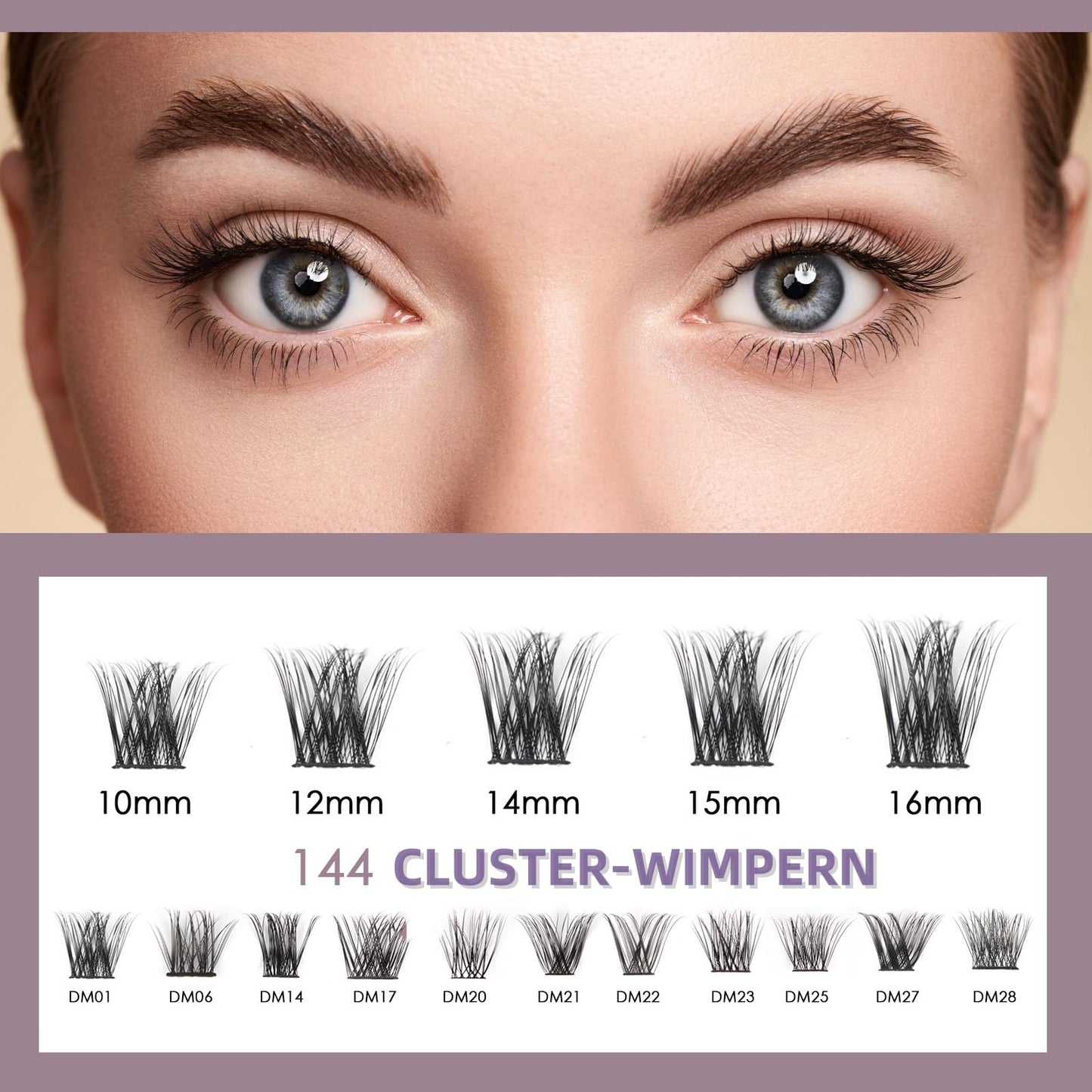 Wimpern Extensions 120 Büschel DIY Lash Extension Set Einzelne Wimpern mit Wimpernkleber und Pinzette für Anfänger Wimpernverlängerung zu Hause Individual Lashes 10-16mm C/D Curl - OP01