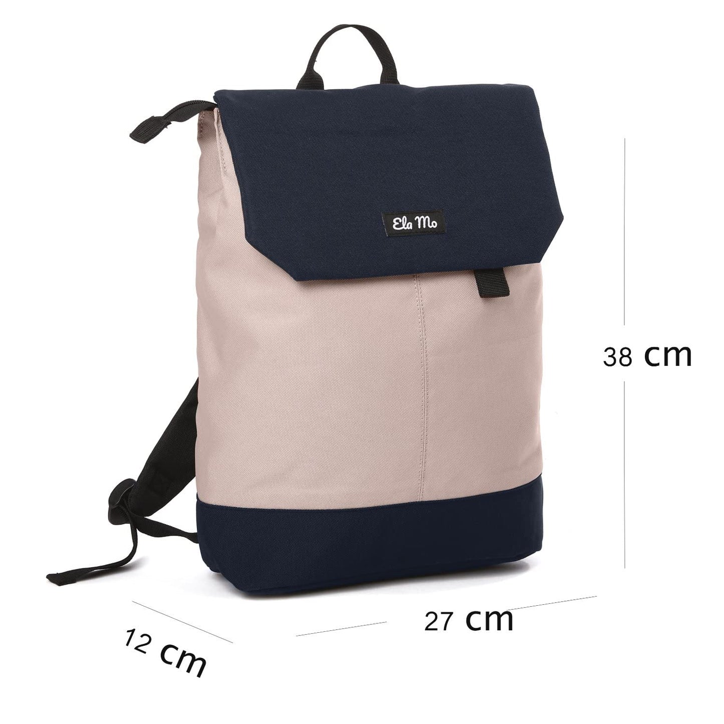 Ela Mo Rucksack Damen - Daypack schön u. durchdacht - Laptop Rucksäcke für Frauen - Anti Diebstahl Tasche für Schule, Uni, Business (Salmon)