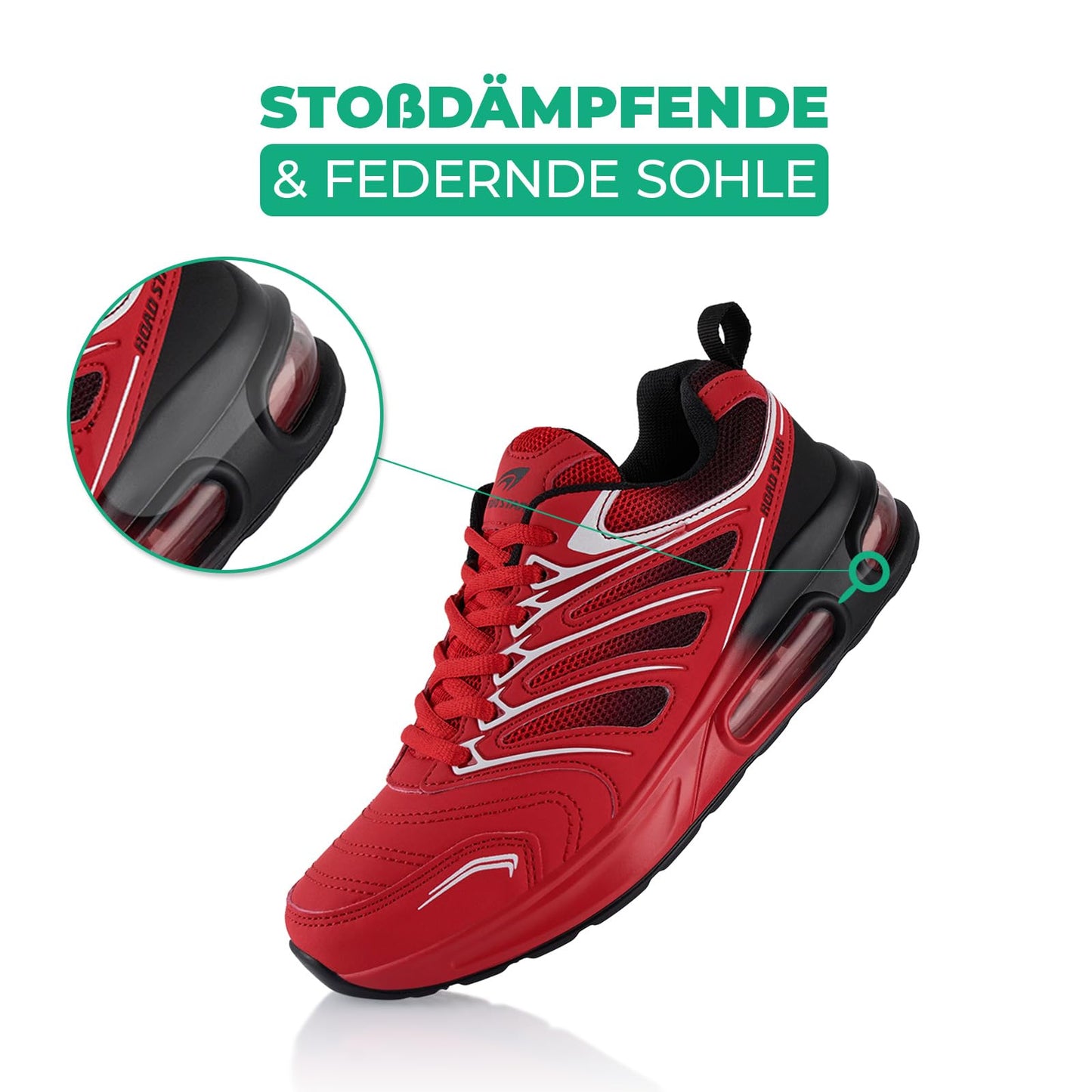 Fusskleidung® Damen Herren Sportschuhe Dämpfung Sneaker leichte Laufschuhe