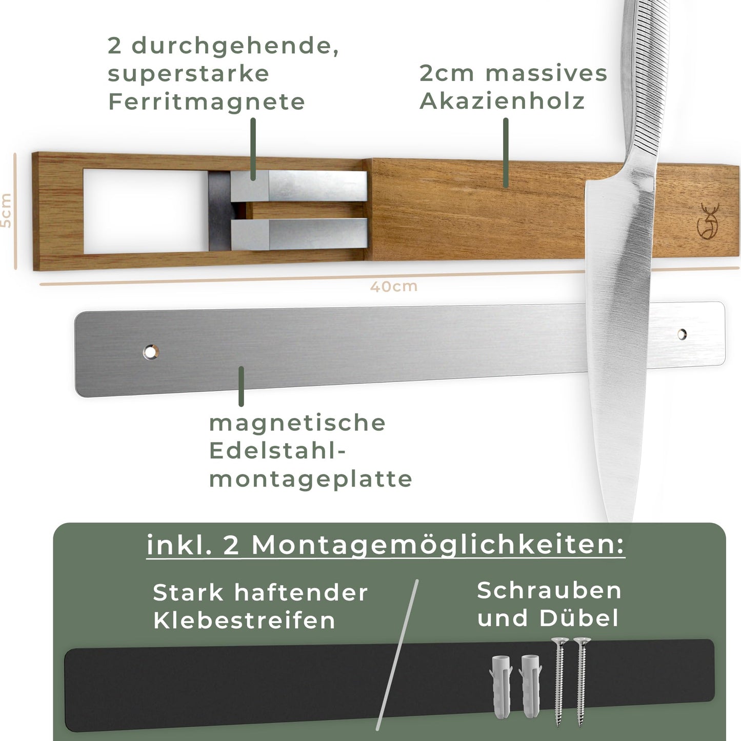 WALDWERK Küchenhelfer Set aus Teakholz - 4 teiliges Kochlöffel Set mit Pfannenwender, Holzlöffel, Nudelschöpfer und Halterung - Kochlöffel Holz - Pfannenwender Holz - Kochutensilien Set