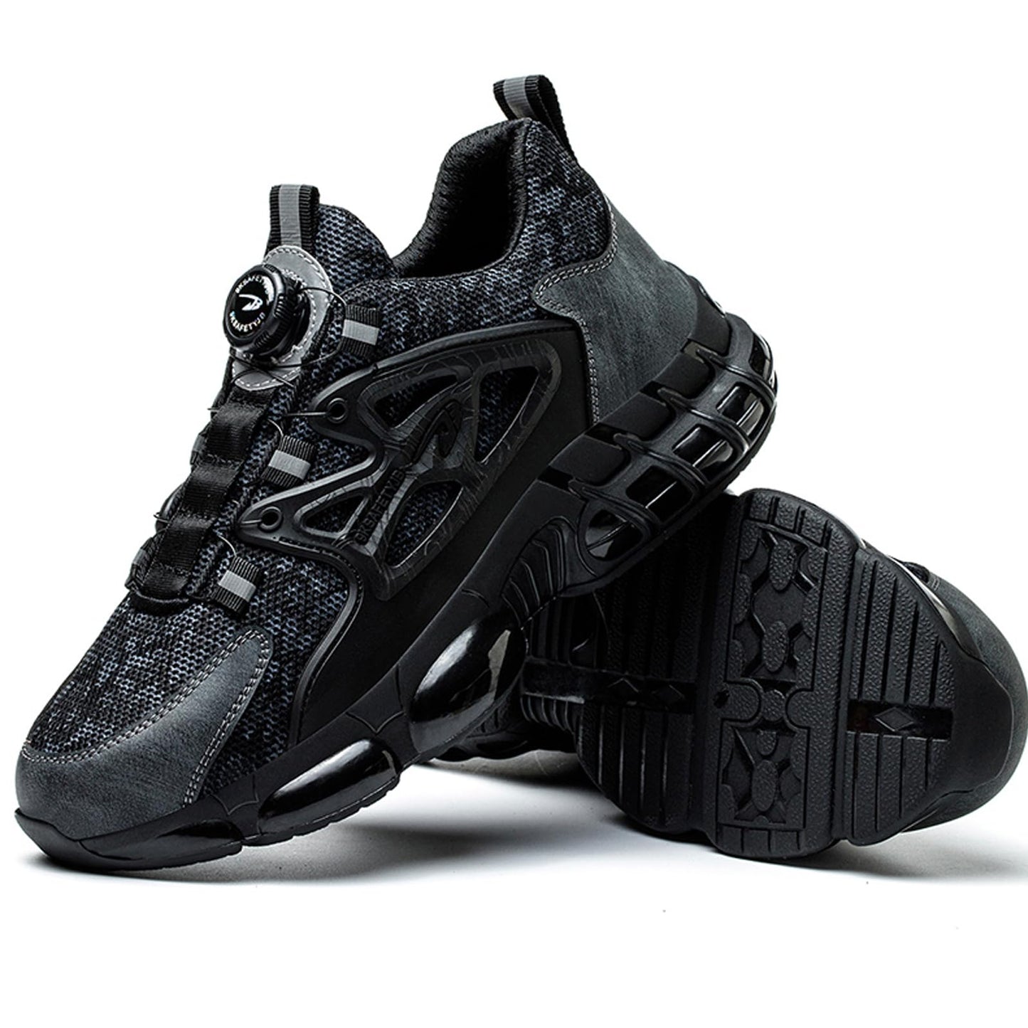 FOGOIN Sicherheitsschuhe Herren S3 Explorer 3.0 Sportliche Arbeitsschuhe Leicht Trends Drehknopf Anti-Smash und Anti-Punktur Arbeit Versicherung Schuhe Unisex