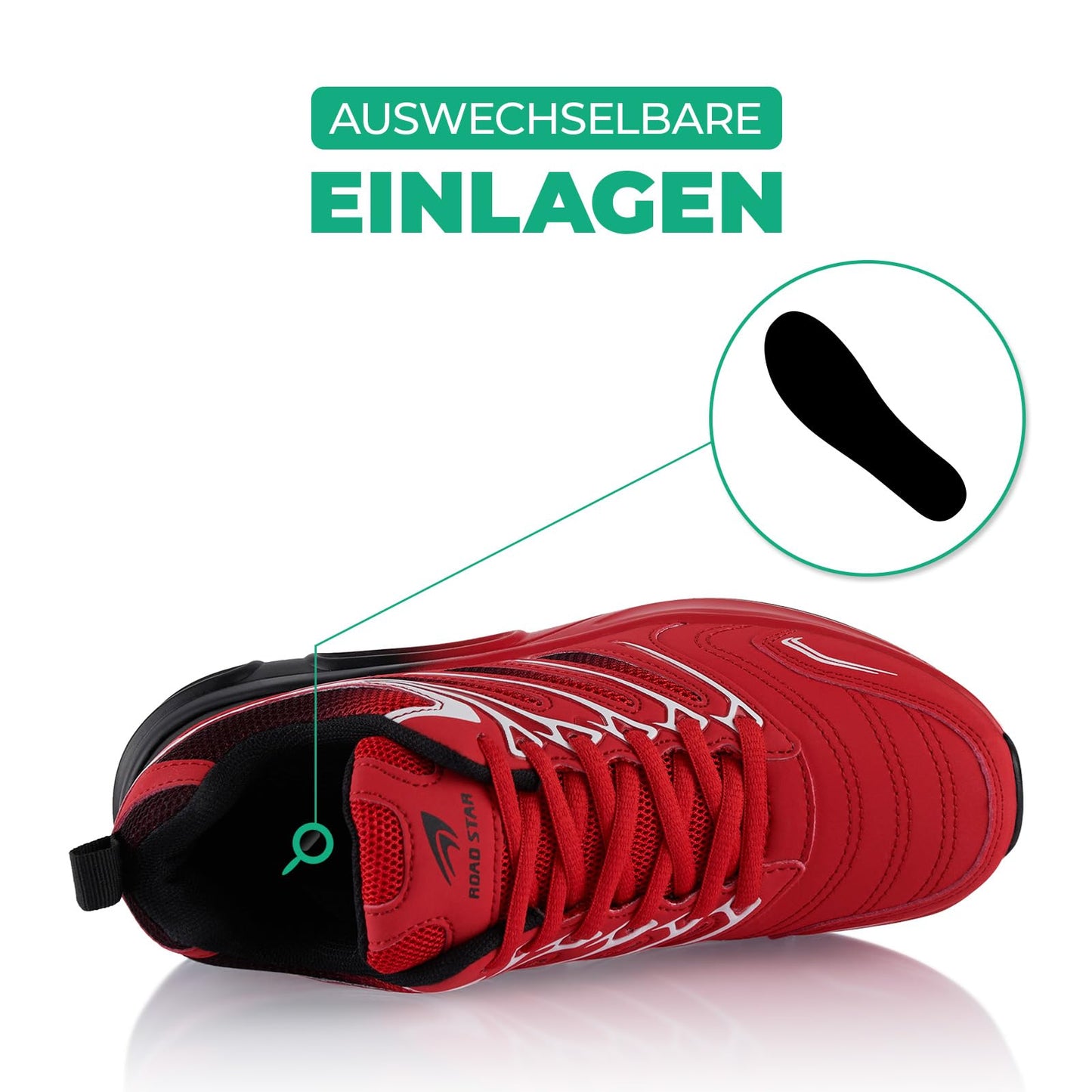 Fusskleidung® Damen Herren Sportschuhe Dämpfung Sneaker leichte Laufschuhe