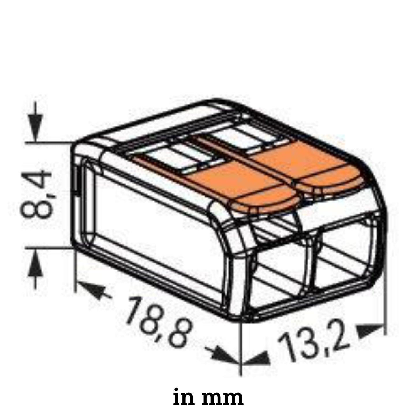 WAGO Verbindungsklemmen 221-413 | 3 Leiter, bis 4 mm², 50 Stück, COMPACT Kabelverbinder mit Hebel für alle Leiterarten weltweit, bestätigte Anwendungssicherheit