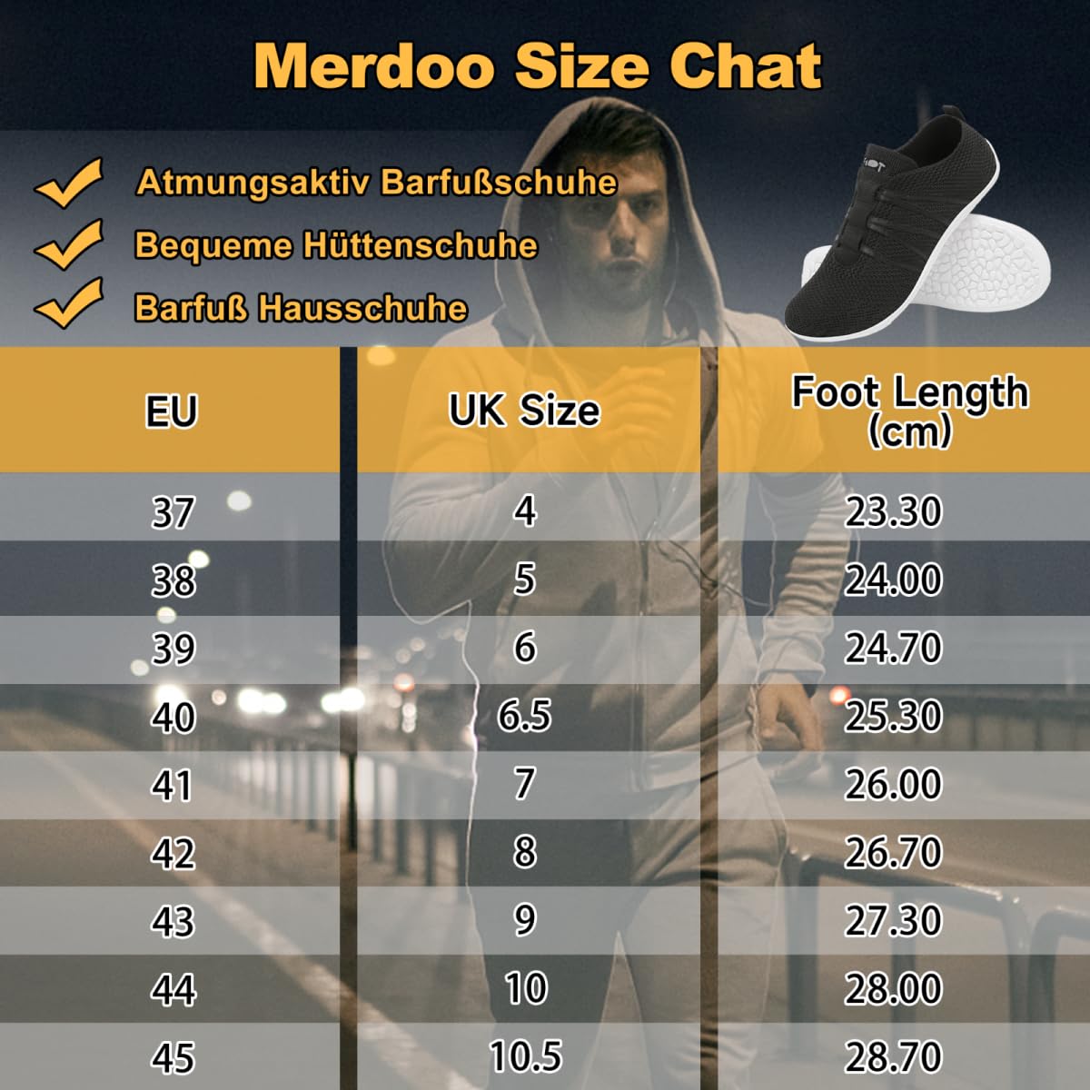 Merdoo Barfußschuhe Damen Herren Bequeme Barfuss Schuhe Damen Slip On Sneakers Weich Sportschuhe Leicht Turnschuhe rutschfest Hausschuhe Atmungsaktiv Barfussschuhe Sommerschuhe Unisex 37-45EU
