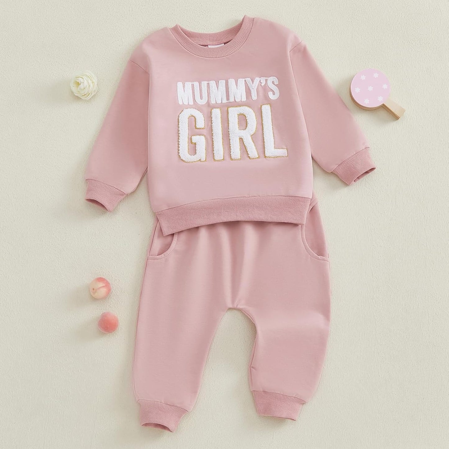 Himllauen Baby Mädchen Kleidung Sweatshirt + Lange Hose Zweiteiler Babykleidung Set Kleinkind Outfits