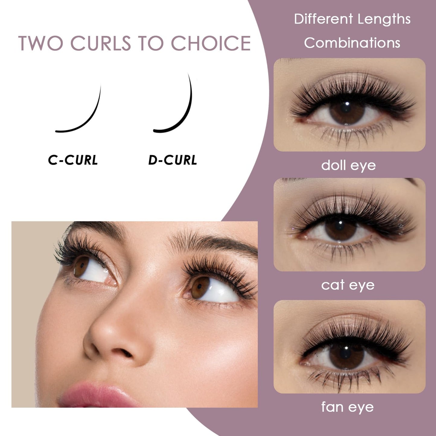 Wimpern Extensions 120 Büschel DIY Lash Extension Set Einzelne Wimpern mit Wimpernkleber und Pinzette für Anfänger Wimpernverlängerung zu Hause Individual Lashes 10-16mm C/D Curl - OP01