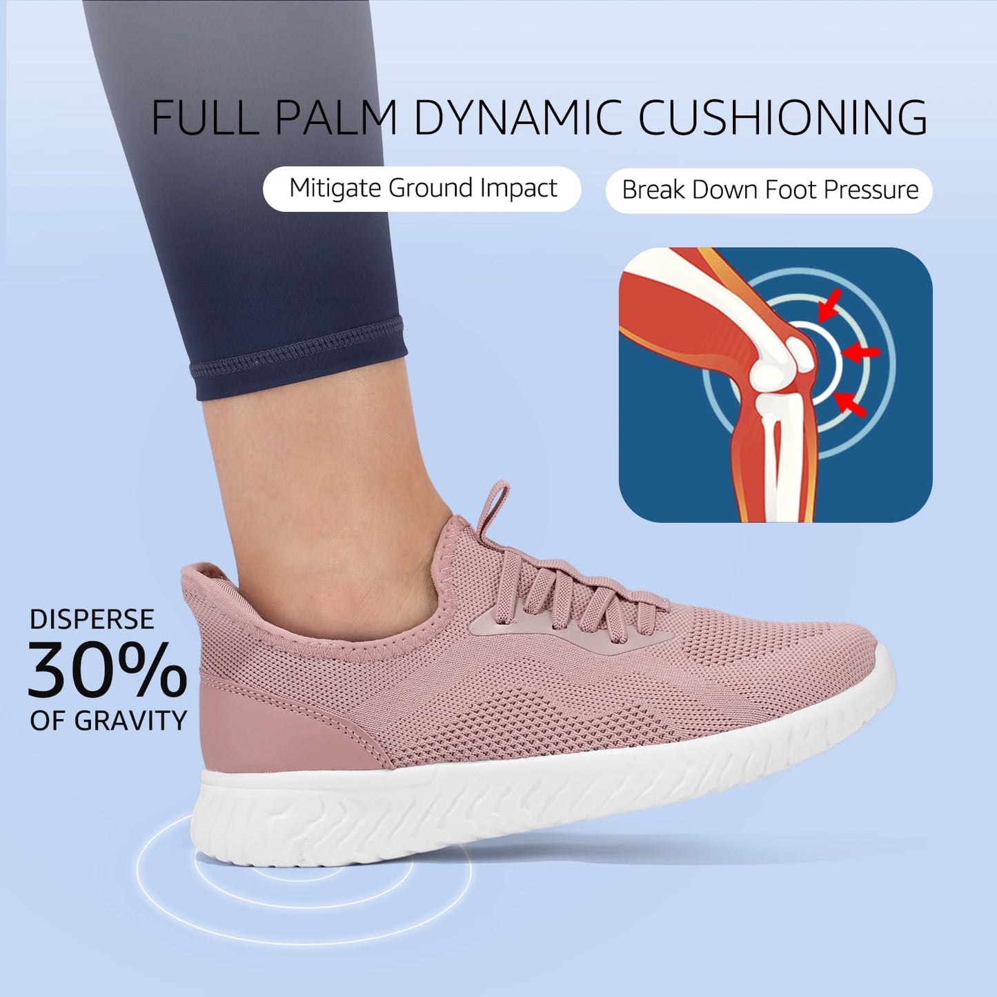 STQ Damen Slip on Sneakers Leichte Turnschuhe zum schlüpfen Bequeme Schlupfschuhe