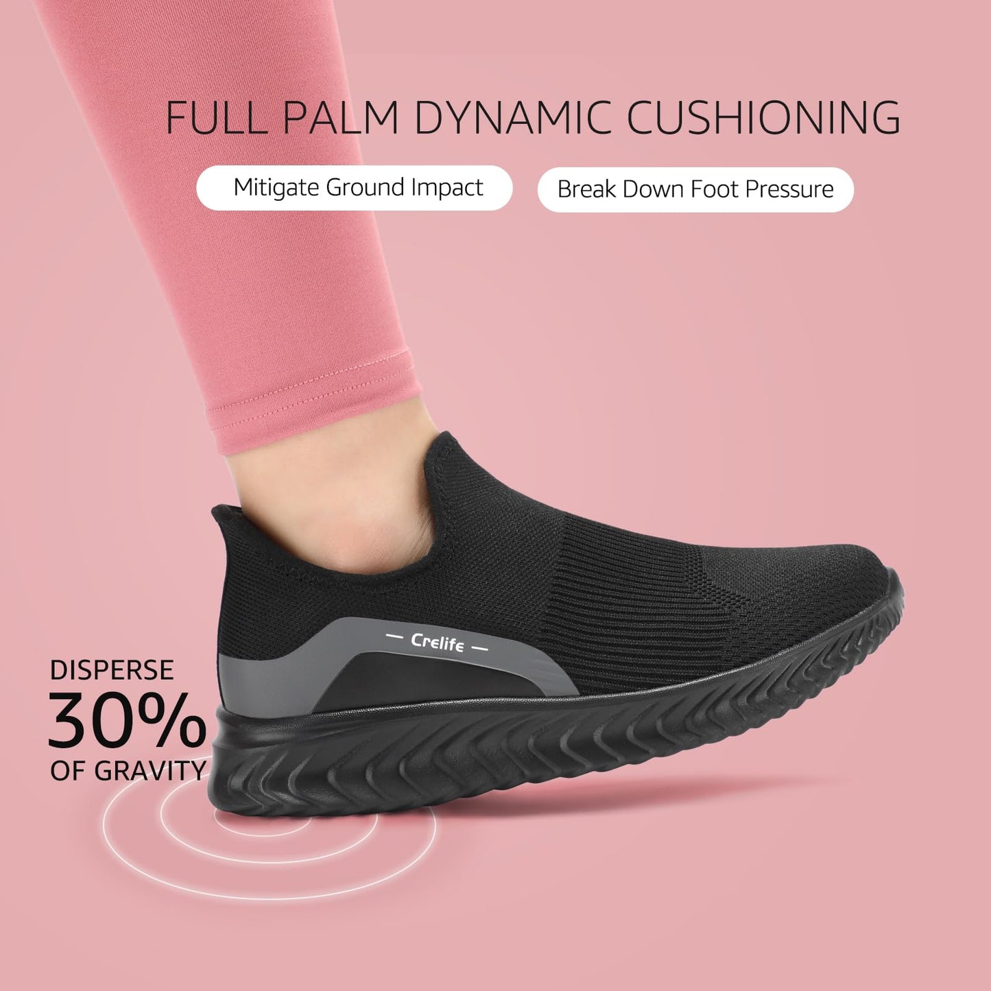 STQ Slip on Freihändig Damen Slip on Sneakers Bequem Orthopädische Schuhe