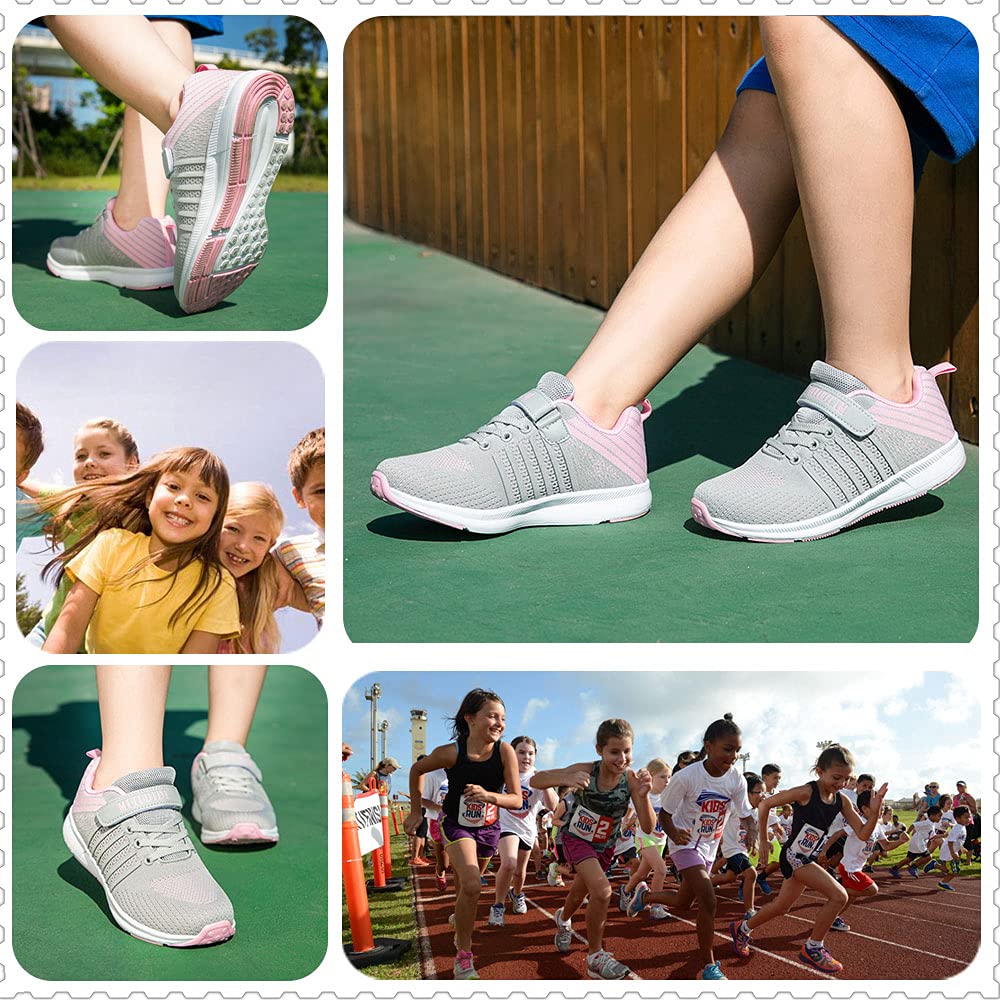 Mitudidi Unisex-Kinder Turnschuhe Mädchen Sportschuhe Leicht Atmungsaktiv Laufschuhe Outdoor Fitnessschuhe Sneaker Hallenschuhe