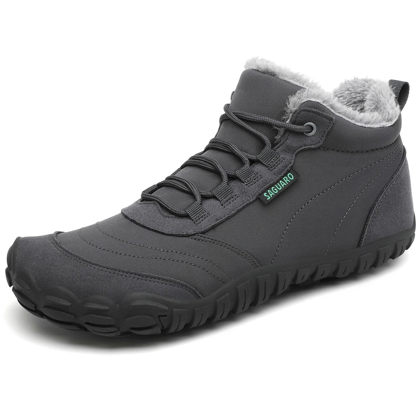 SAGUARO Winter Barfußschuhe Warm Gefüttert Winterschuhe für Damen Herren,EU Gr.36-48