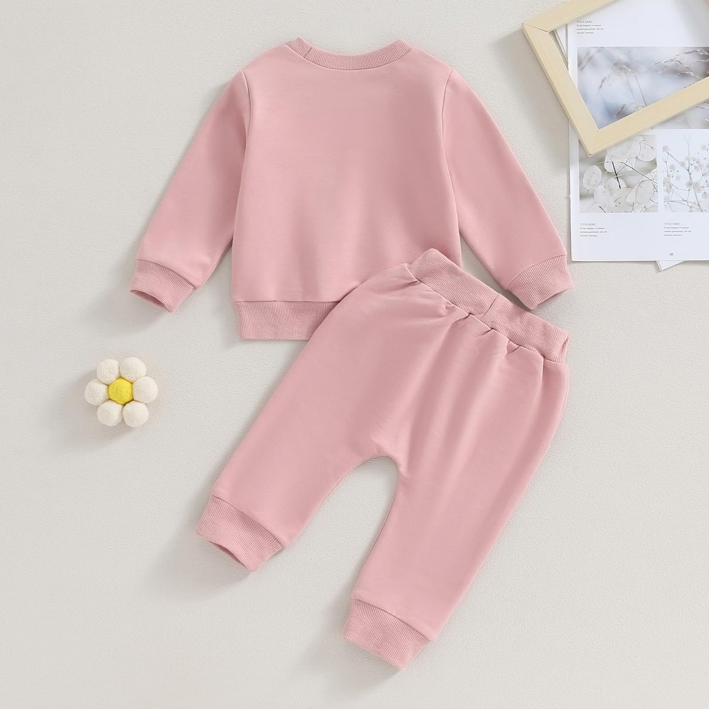 Himllauen Baby Mädchen Kleidung Sweatshirt + Lange Hose Zweiteiler Babykleidung Set Kleinkind Outfits